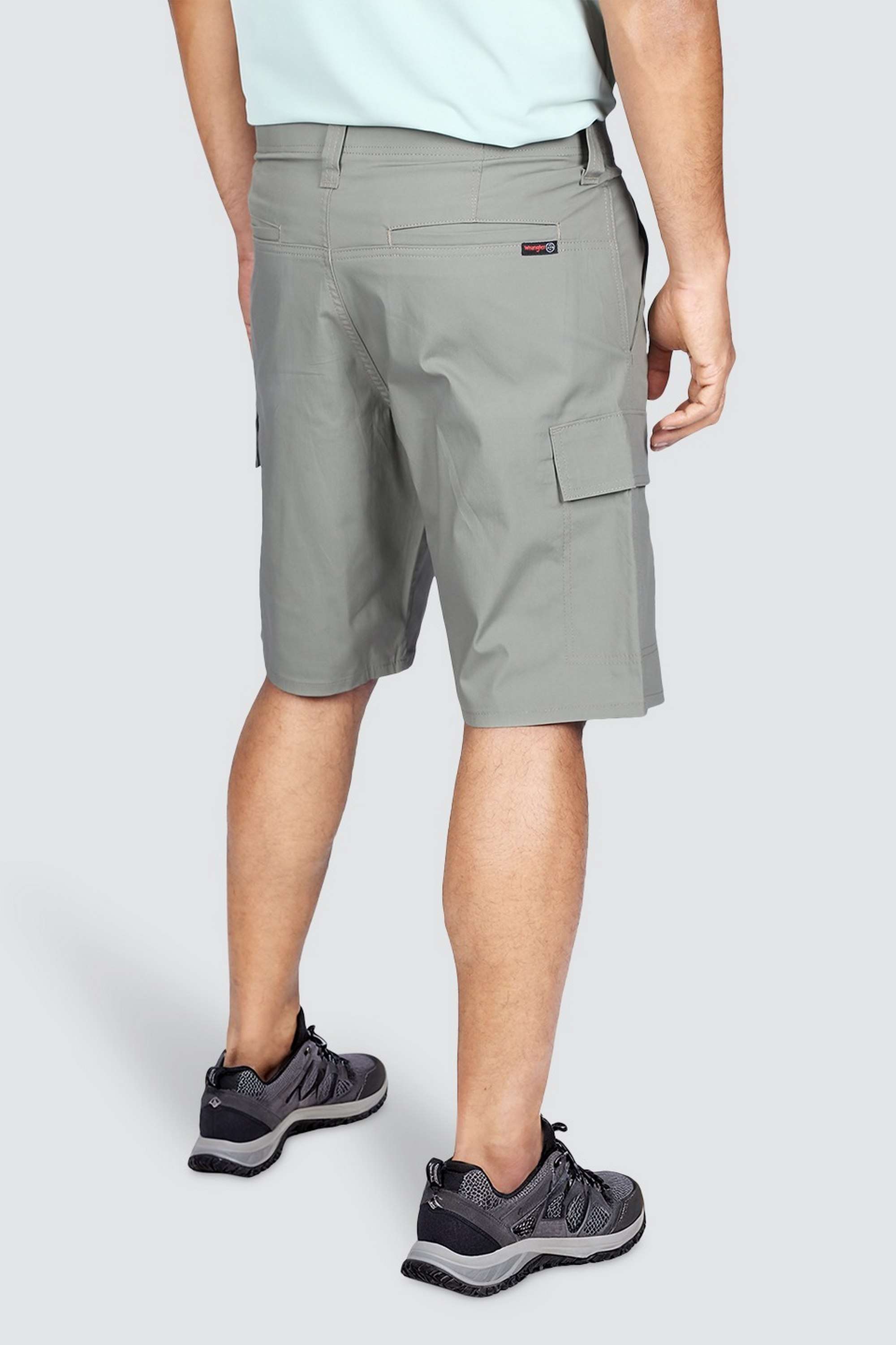 Solid-Cotton-Blend-Zipper-Men-s-Shorts