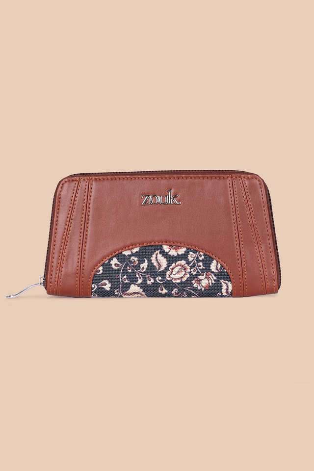 Floral-Jute-WoMen-s-Arika-Zipper-Wallet