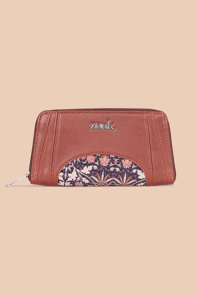 Floral-Jute-WoMen-s-Arika-Zipper-Wallet