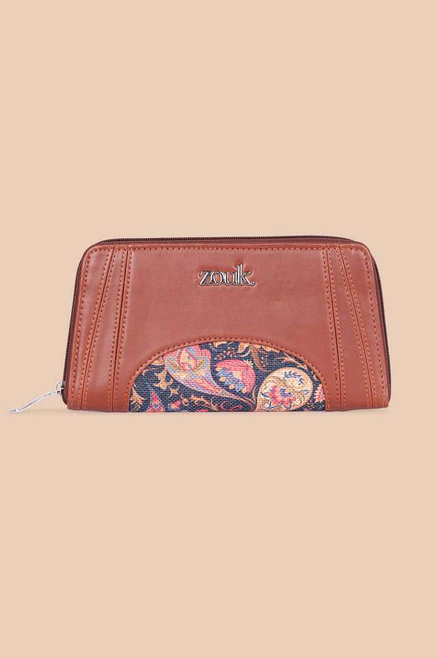 Floral-Jute-WoMen-s-Arika-Zipper-Wallet
