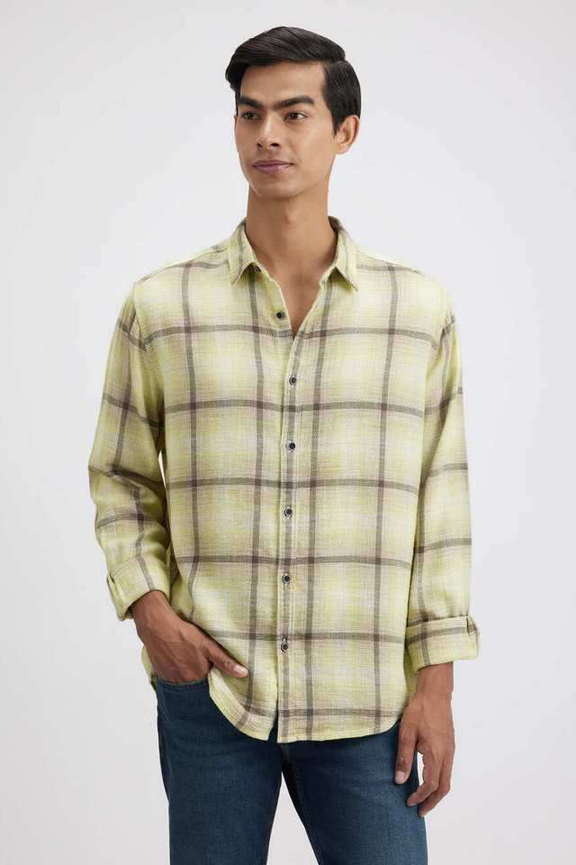 Checks-Cotton-Regular-Fit-Men-s-Casual-Wear-Shirt