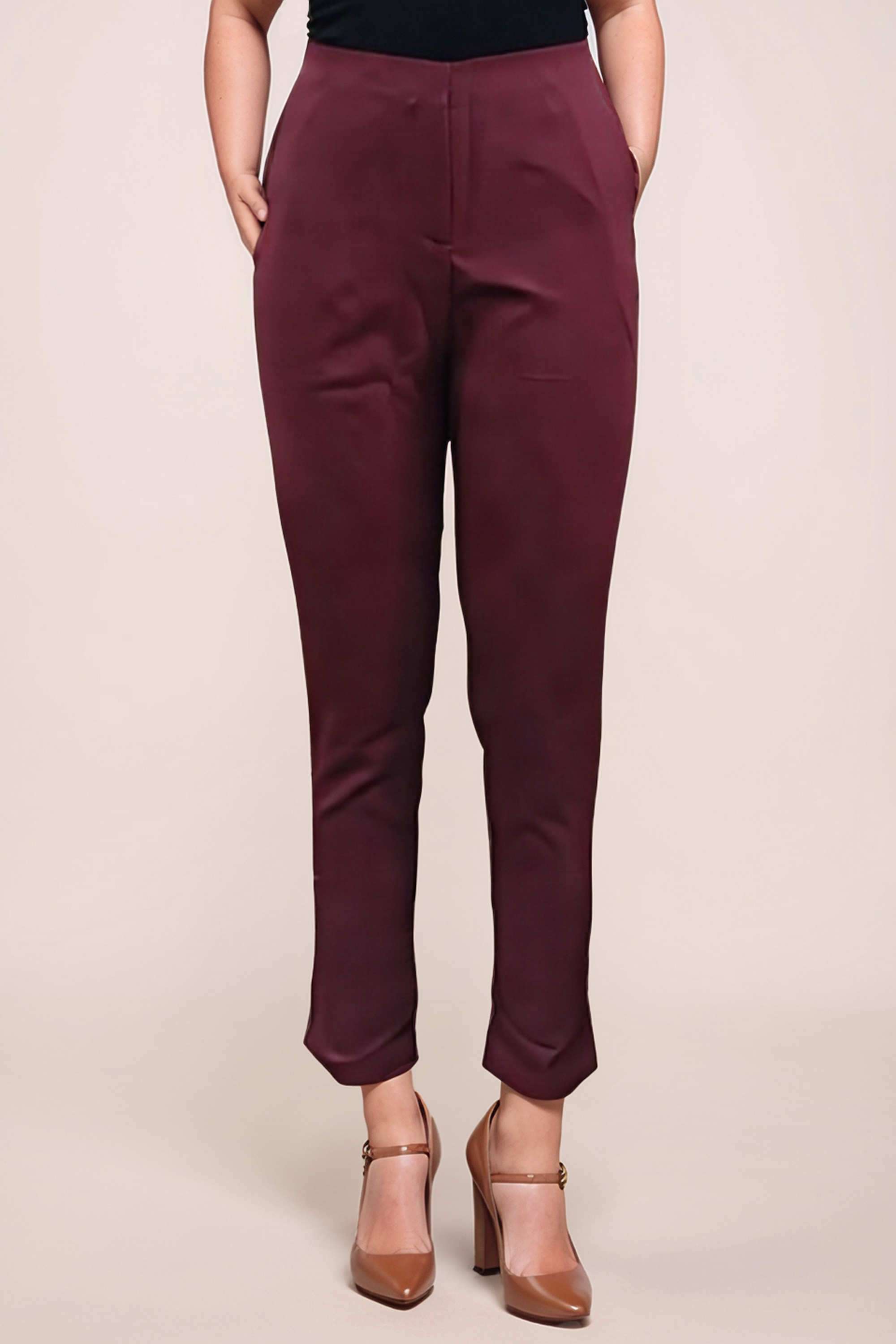 zink london Solid Regular Fit Blended Fabric Women's Casual Wear Trousers-picture-26