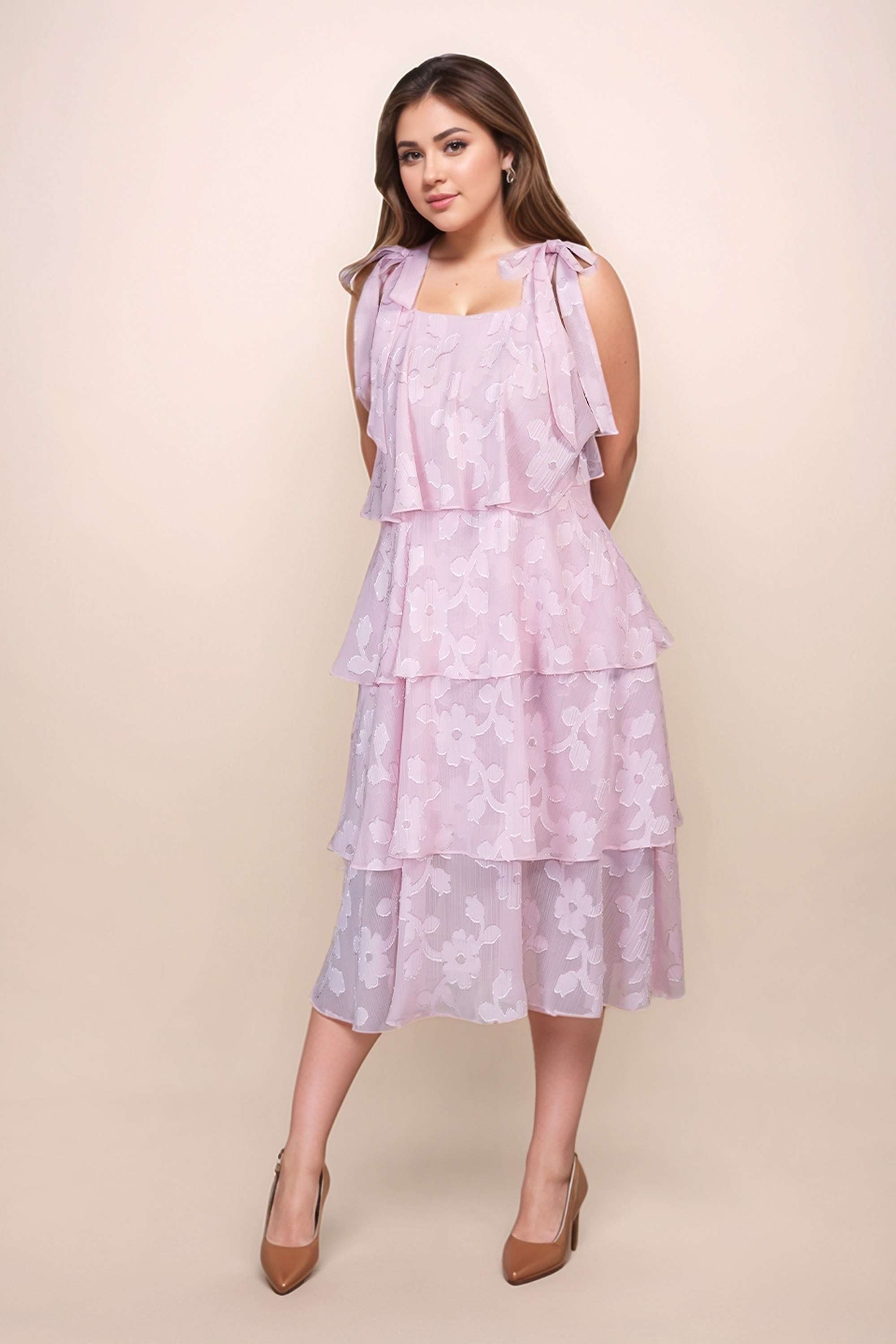 zink london Floral Square Neck Polyester Women Dress-picture-19