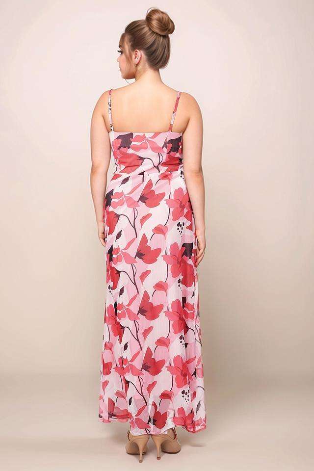 Abstract-Polyester-Straight-Fit-Women-s-Maxi-Dress