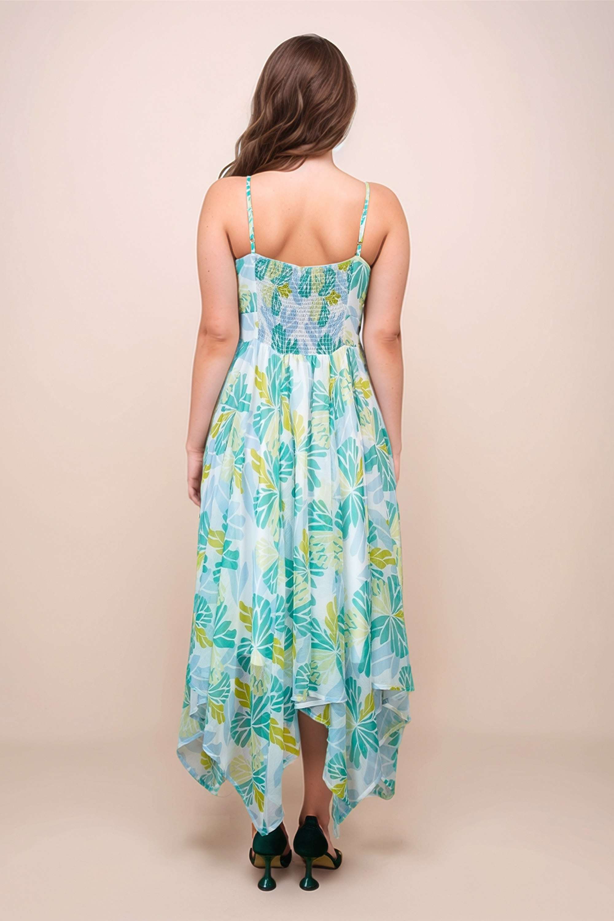 Printed-Polyester-V-Neck-Women-s-Maxi-Dress