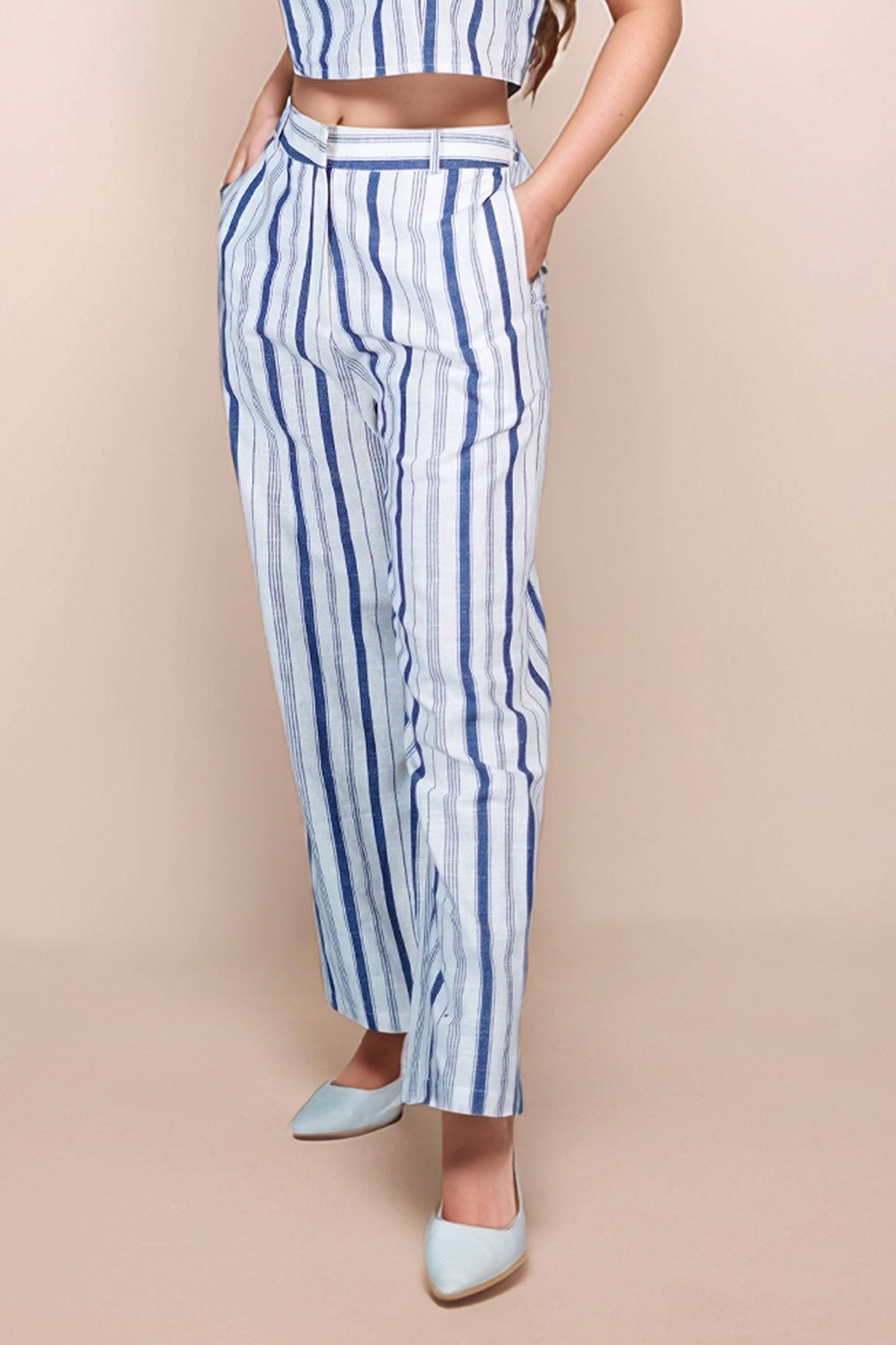 Geometric-Print-Cotton-Oversized-Fit-Women-s-Trousers
