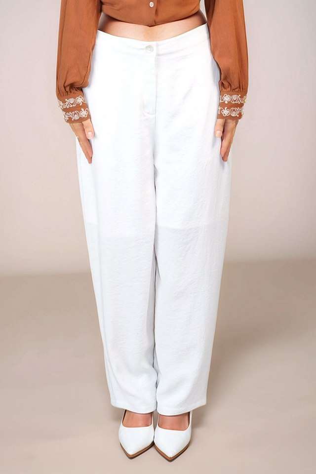 zink london Solid Polyester Women's Straight Fit Casual Wear Trousers-picture-26