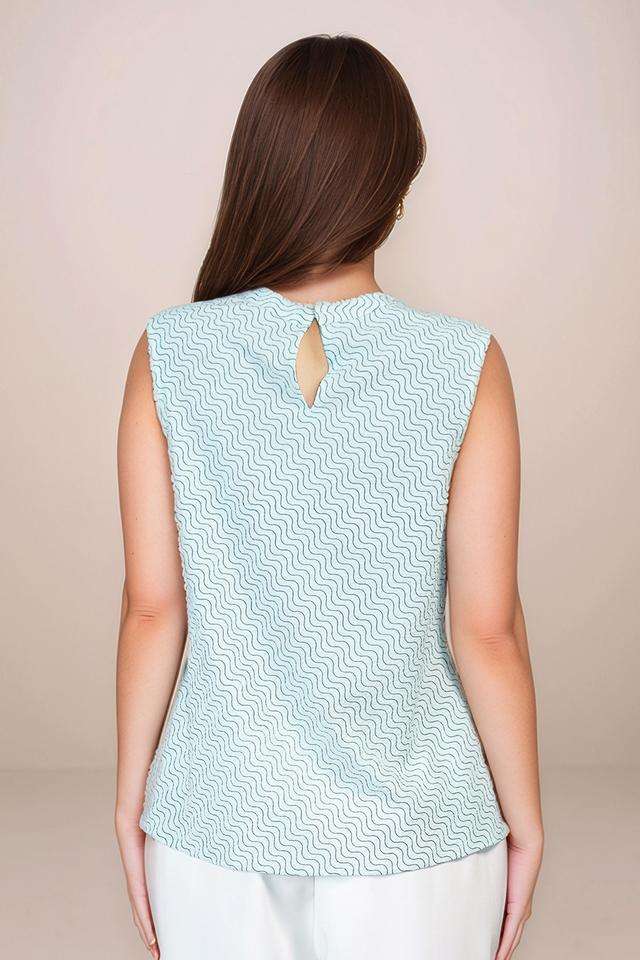 Abstract-Polyester-Round-Neck-Women-s-Top