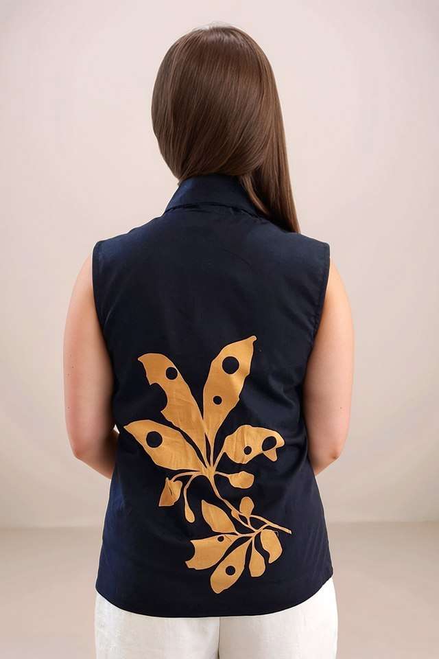 Floral-Cotton-Shawl-Collar-Women-s-Blouse