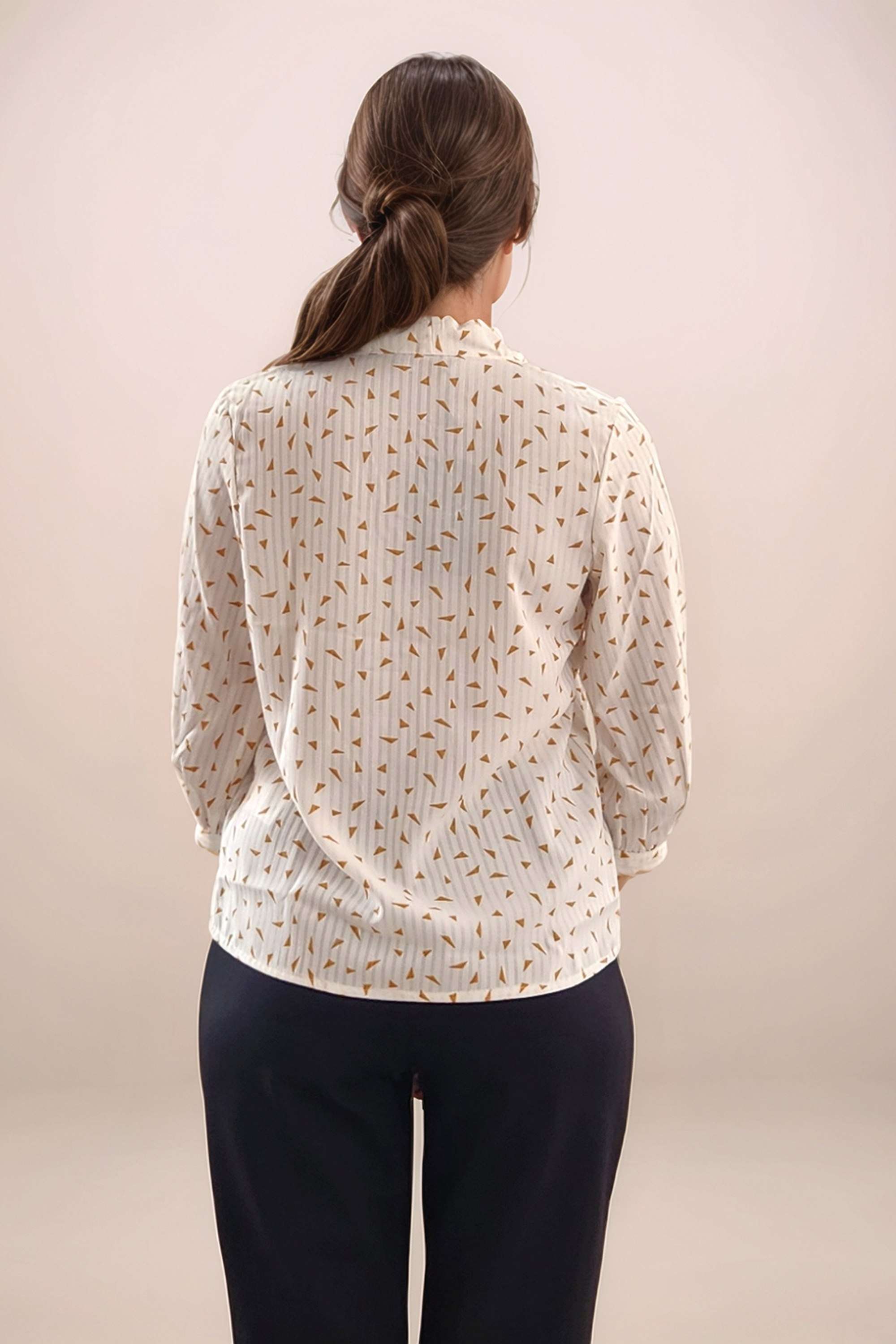 Abstract-Polyester-Tie-Up-Neck-Women-s-Top