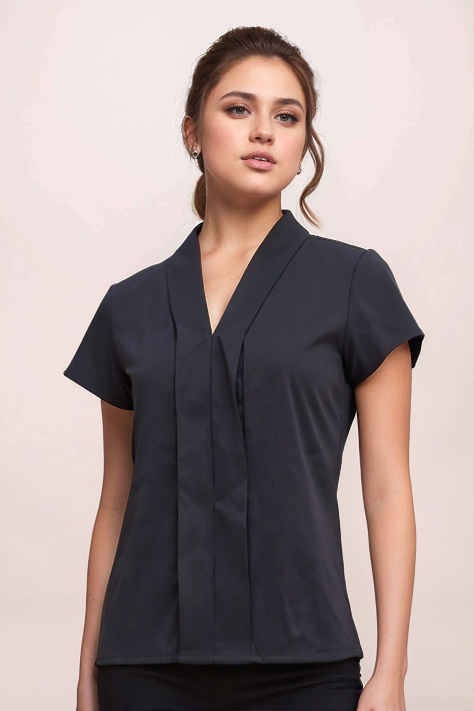 zink london Solid V-Neck Polyester Women Casual Wear Top-picture-35