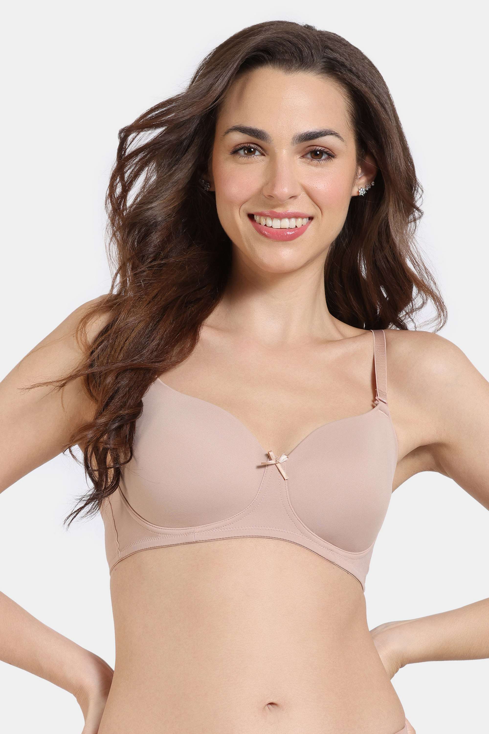 Non-Wired-Fixed-Strap-Lightly-Padded-Women-s-T-Shirt-Bra