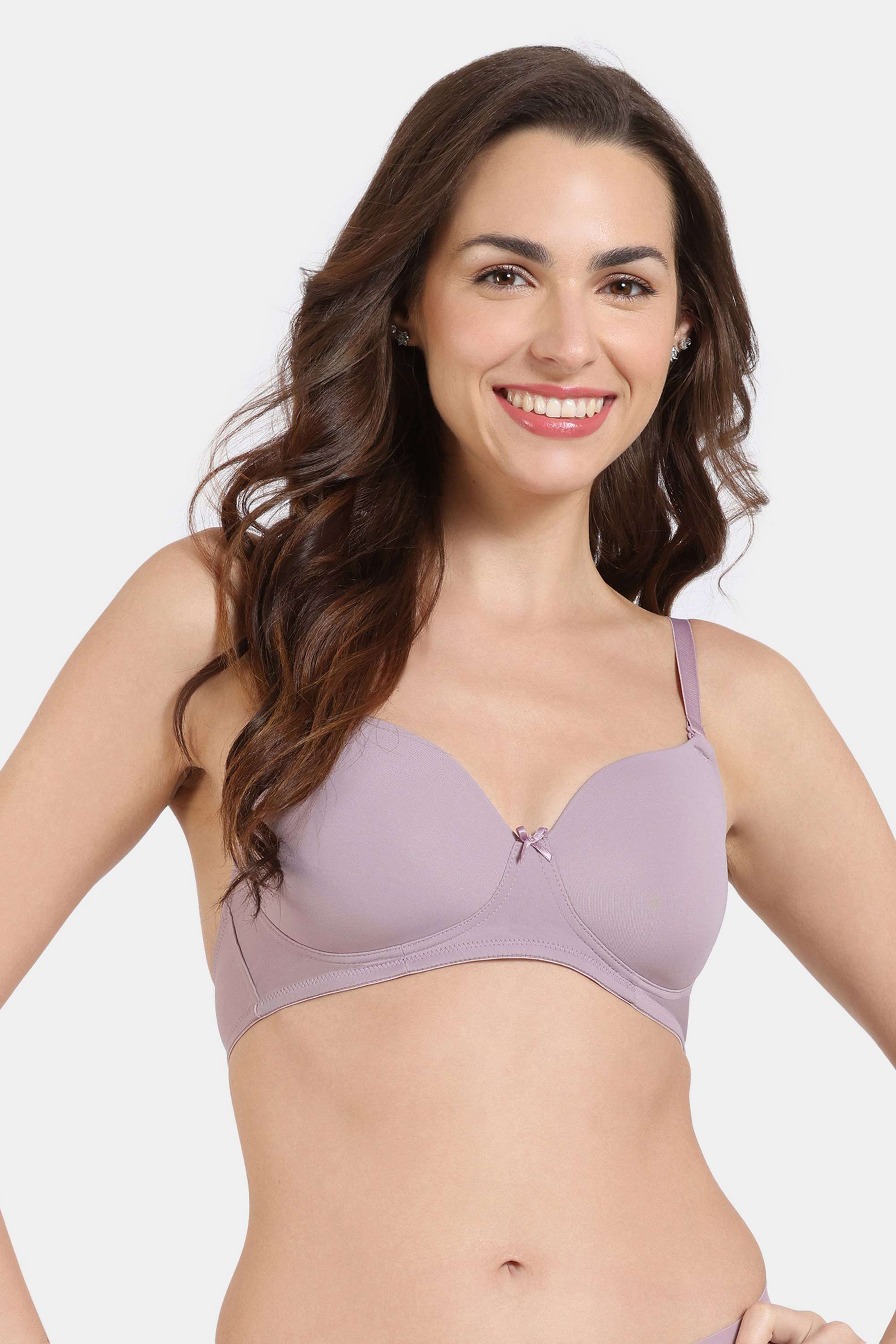 Non-Wired-Fixed-Strap-Lightly-Padded-Women-s-T-Shirt-Bra