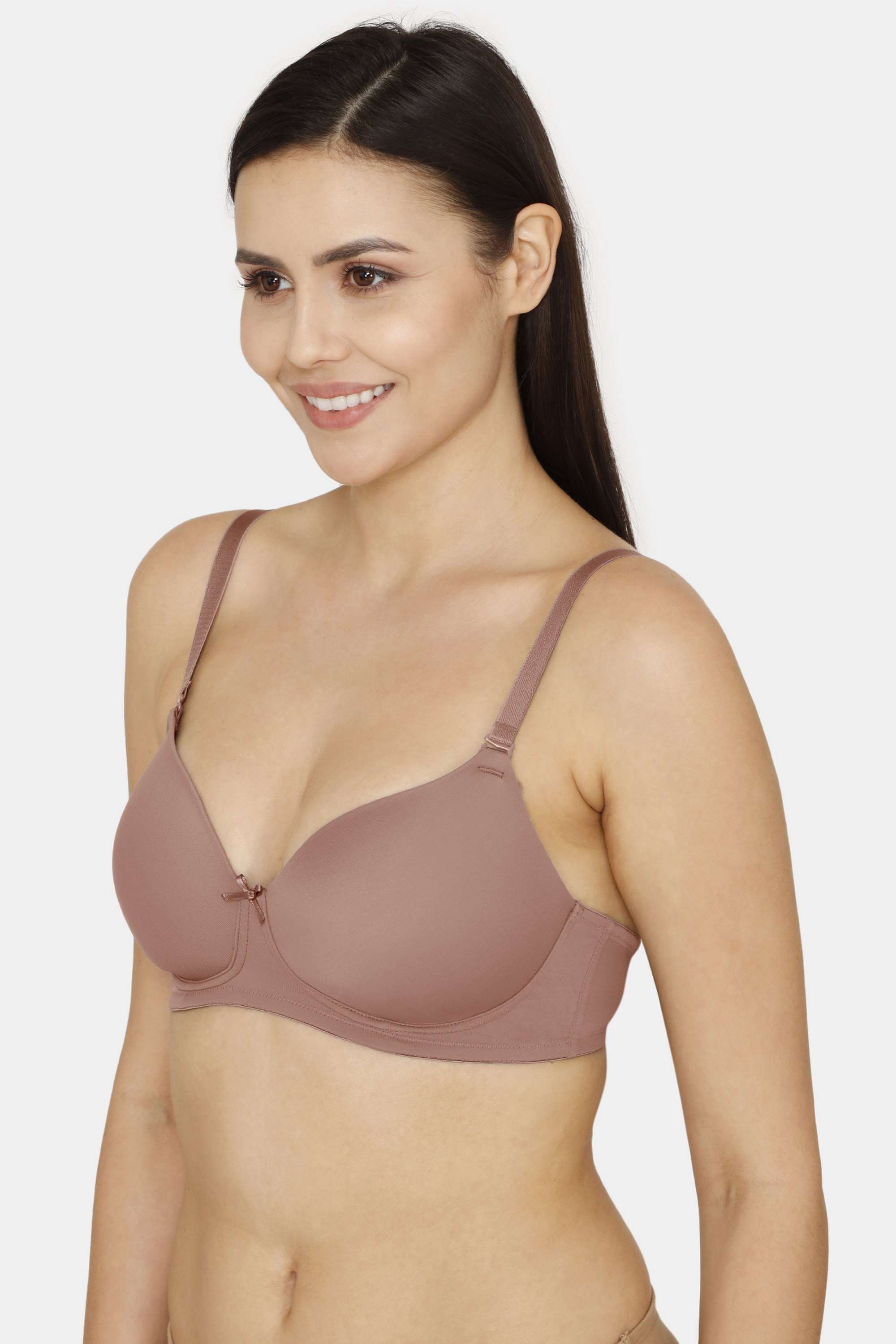 Non-Wired-Fixed-Strap-Lightly-Padded-Women-s-T-Shirt-Bra