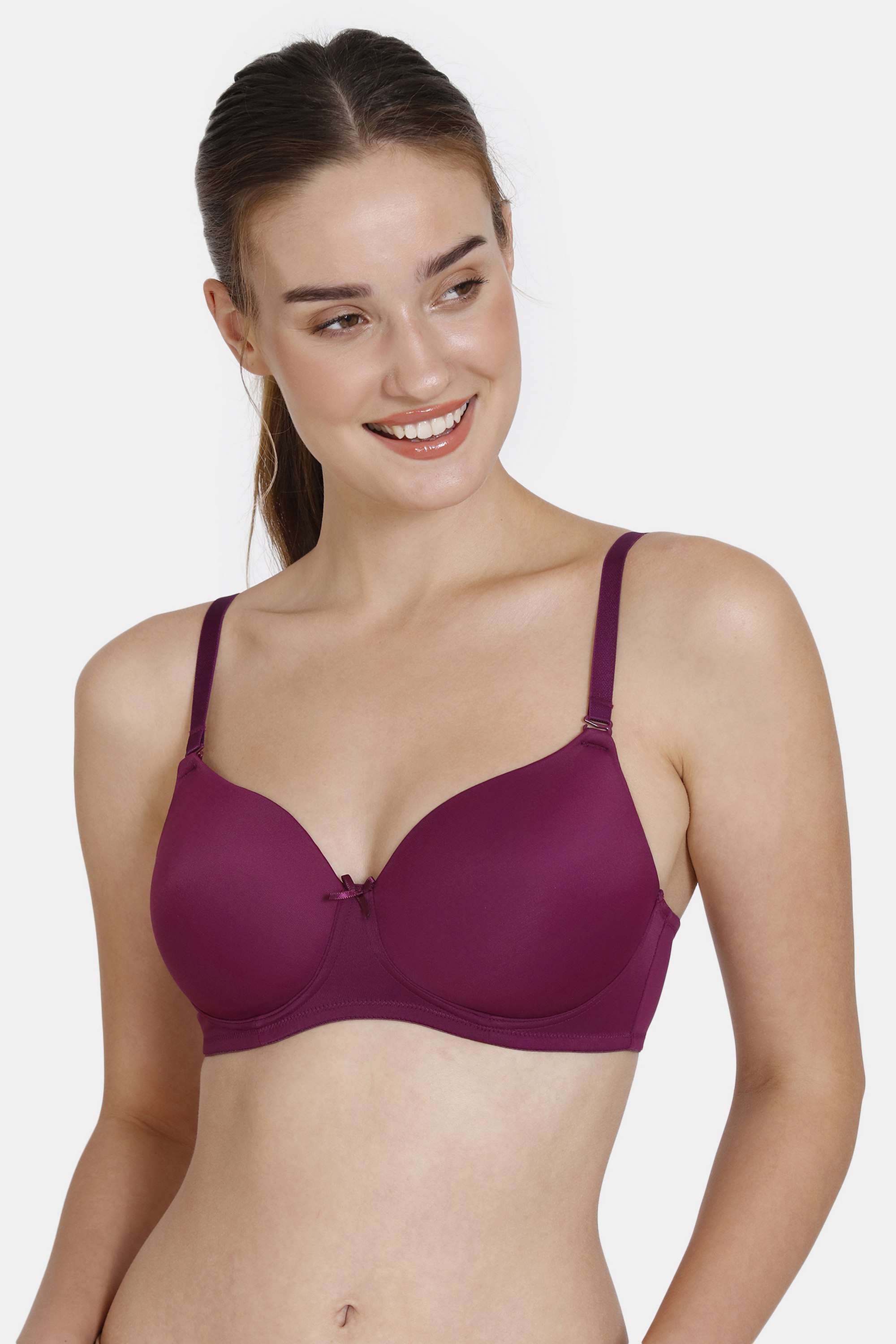 Non-Wired-Fixed-Strap-Lightly-Padded-Women-s-T-Shirt-Bra