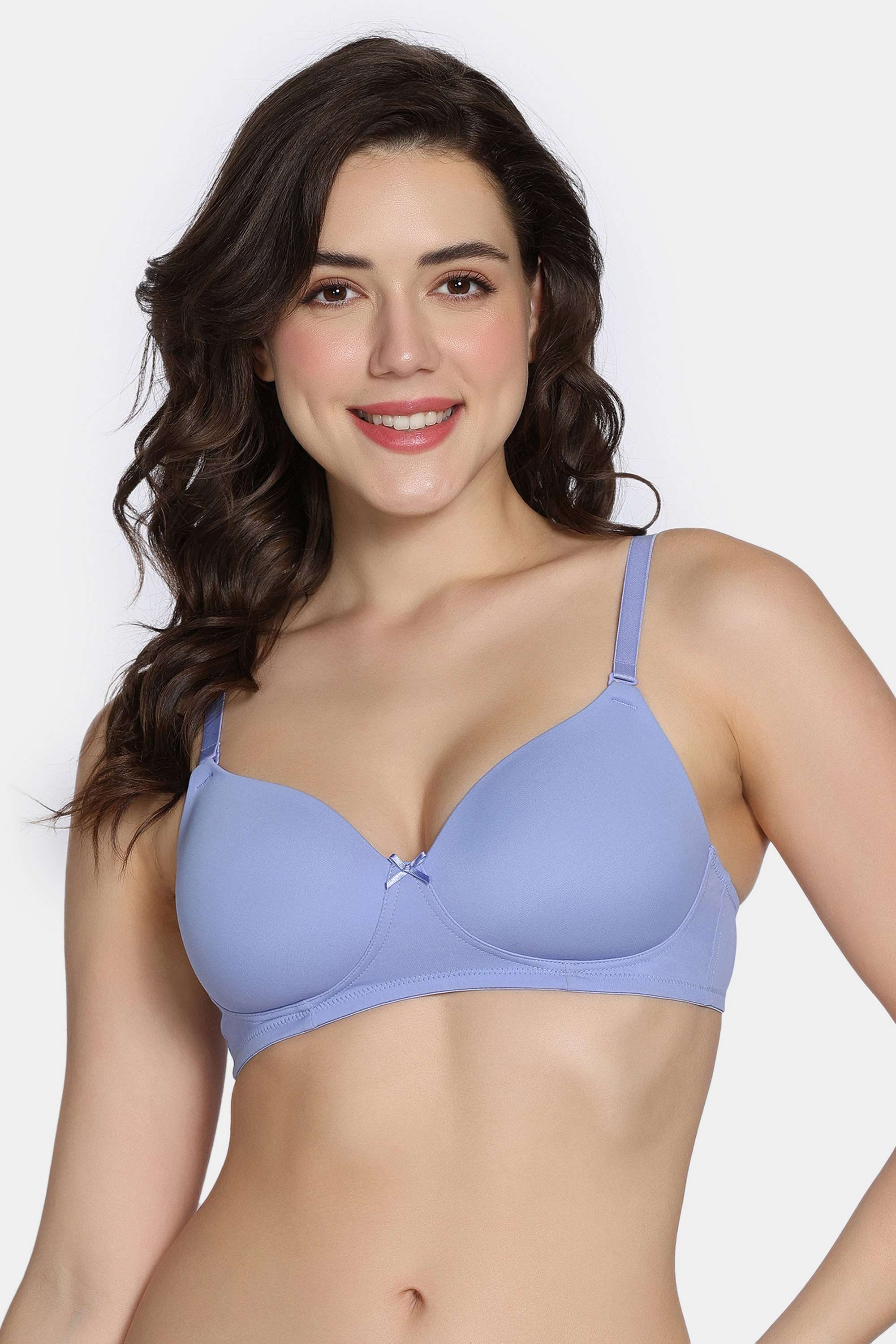 Non-Wired-Fixed-Strap-Lightly-Padded-Women-s-T-Shirt-Bra