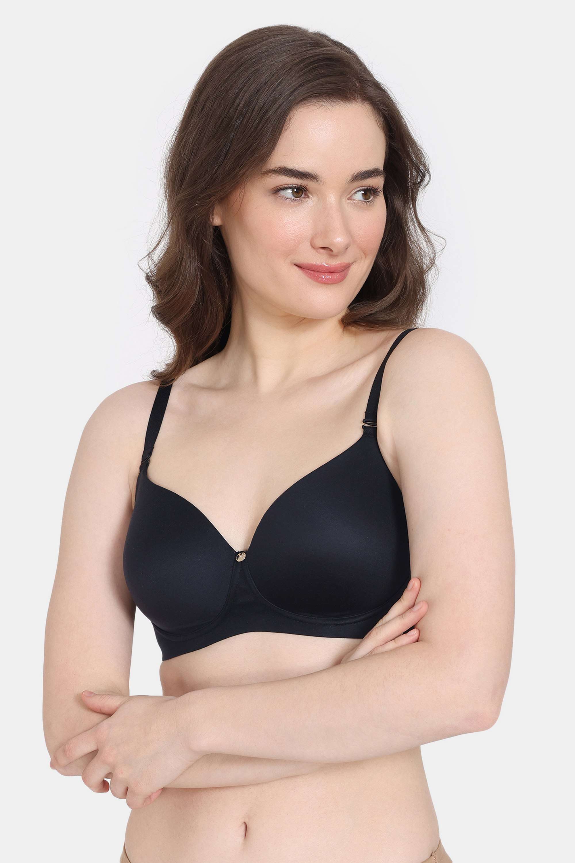Non-Wired-Fixed-Strap-Lightly-Padded-Women-s-T-Shirt-Bra