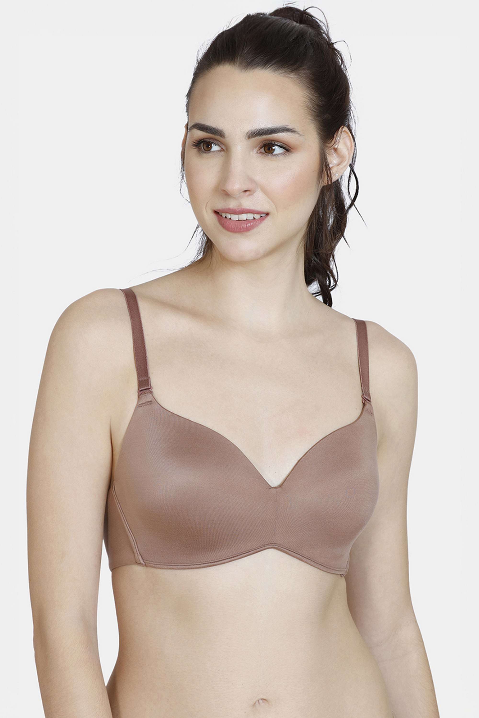 Non-Wired-Fixed-Strap-Lightly-Padded-Women-s-T-Shirt-Bra