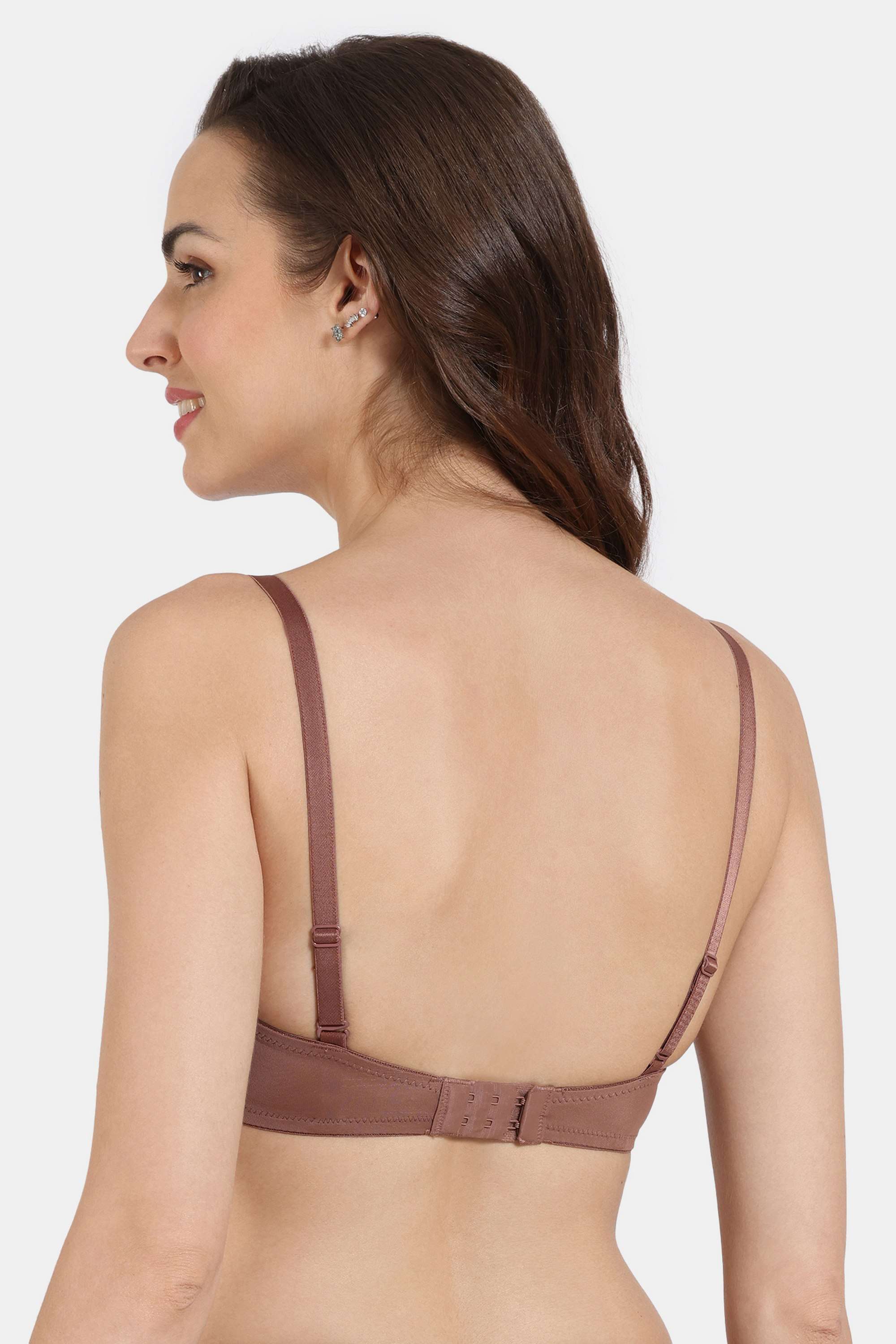 Wired-Fixed-Strap-Lightly-Padded-Women-s-T-Shirt-Bra
