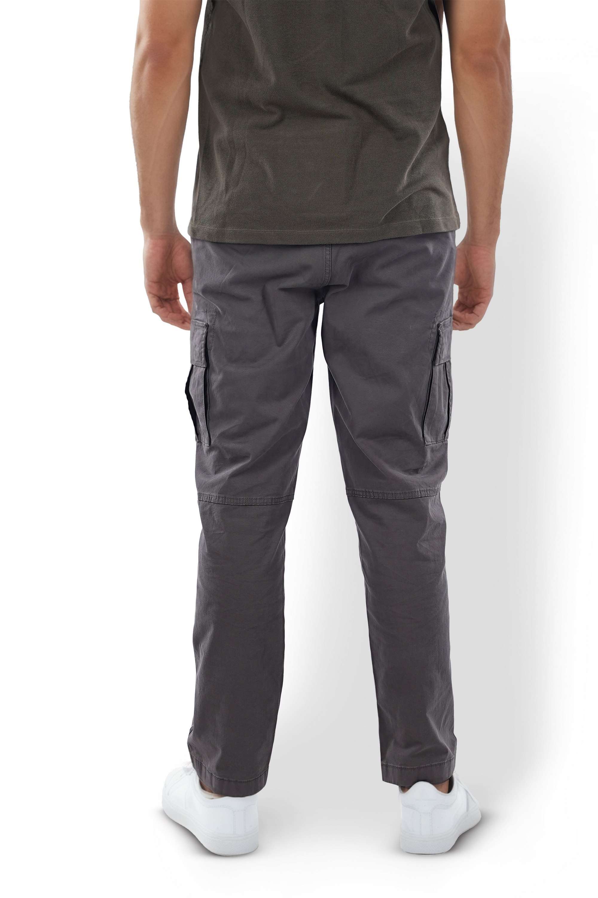 Solid-Cotton-Straight-Fit-Men-s-Casual-Wear-Cargo-Trouser