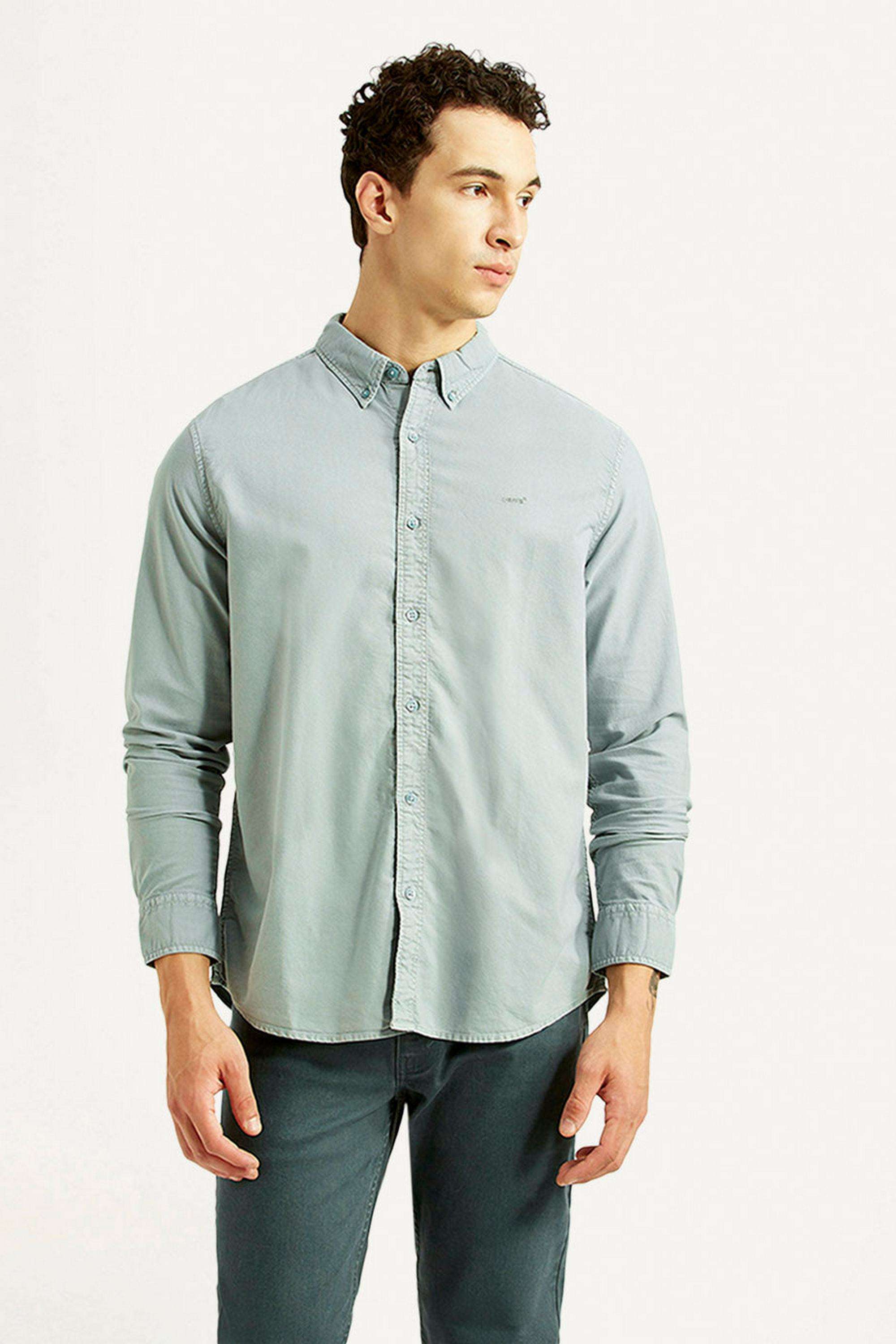 Solid-Cotton-Slim-Fit-Men-s-Shirt