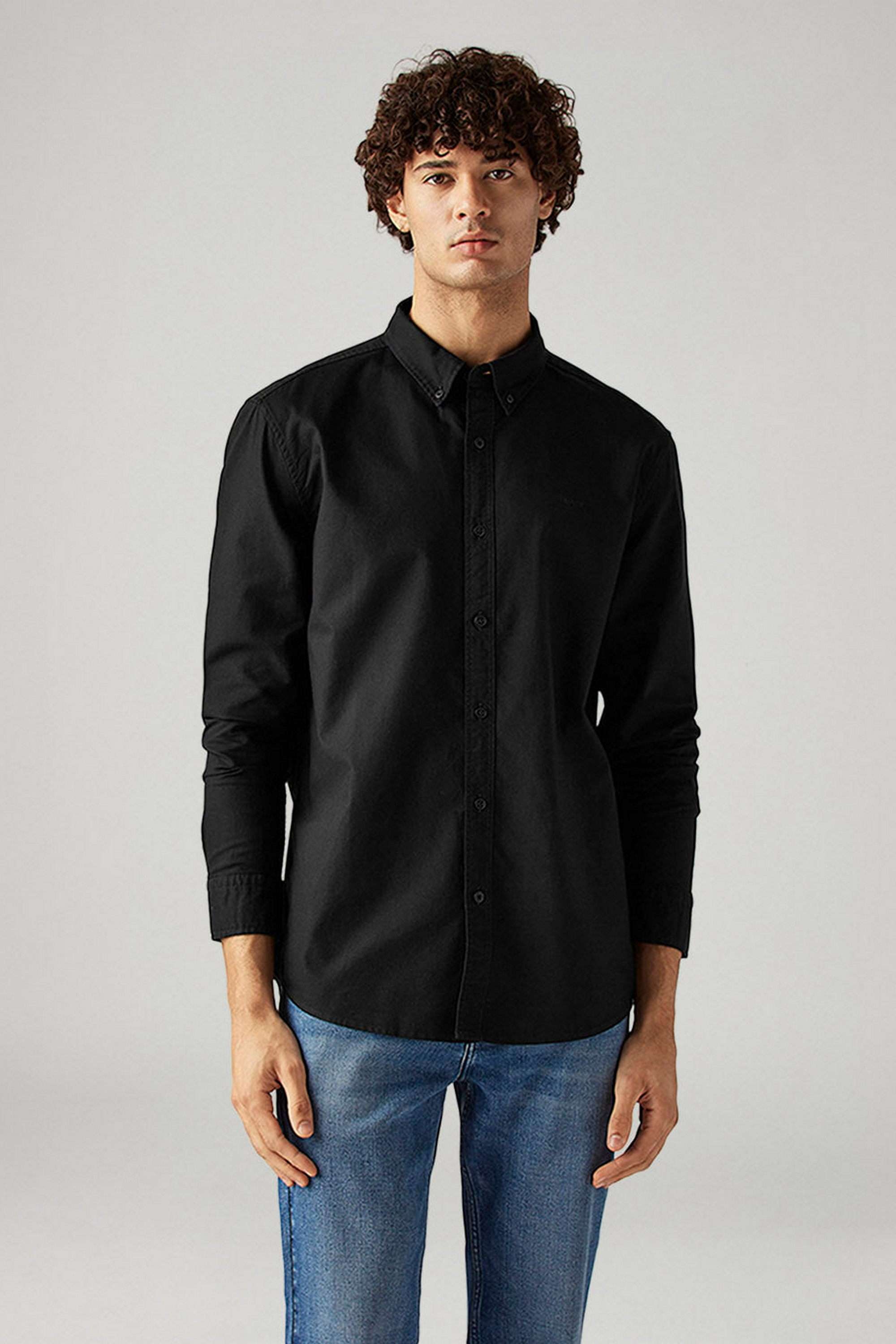 Solid-Cotton-Slim-Fit-Men-s-Casual-Wear-Shirt