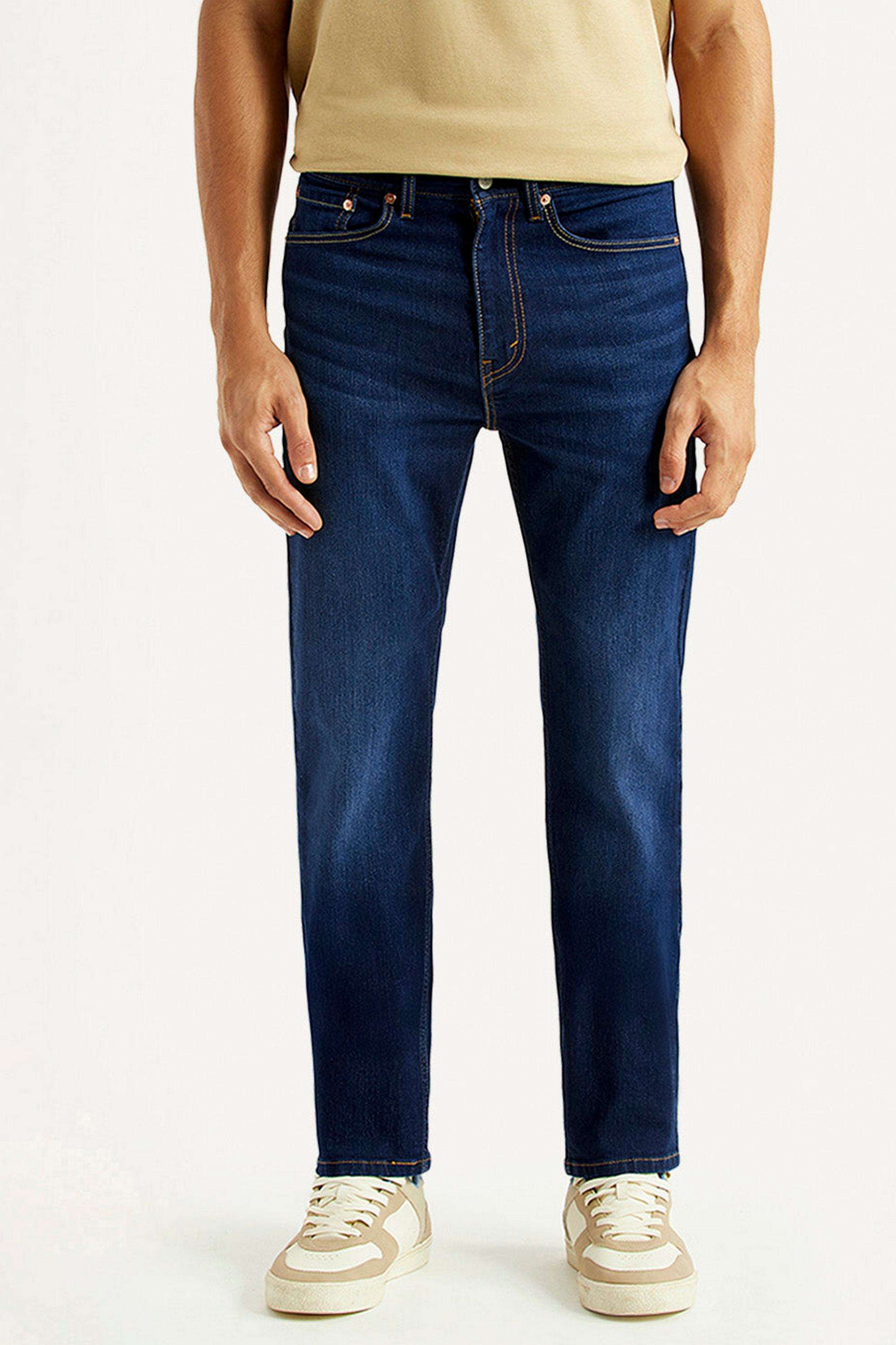 Solid-Cotton-Straight-Fit-Men-s-Jeans