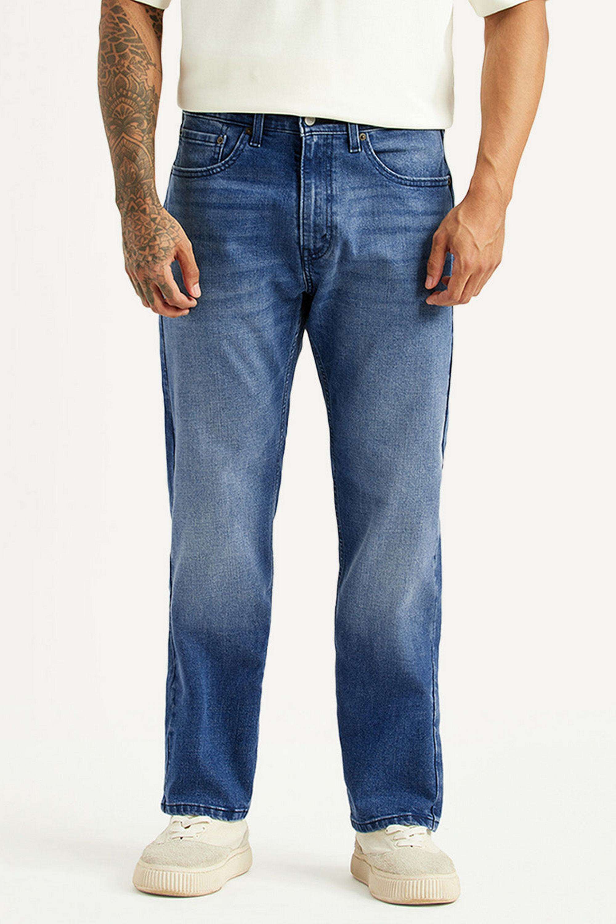 Solid-Cotton-Straight-Fit-Men-s-Jeans