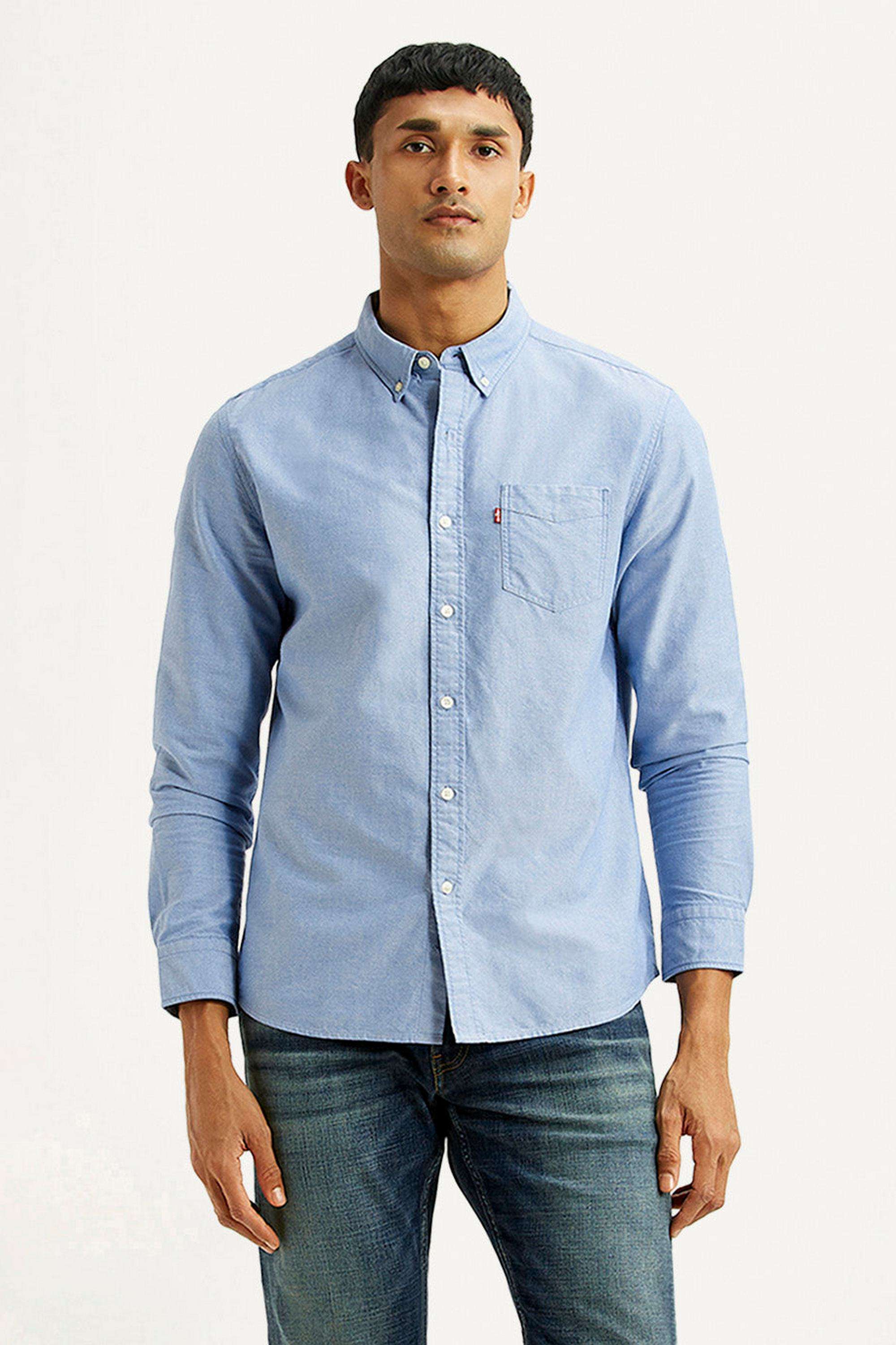 Solid-Cotton-Slim-Fit-Men-s-Shirt