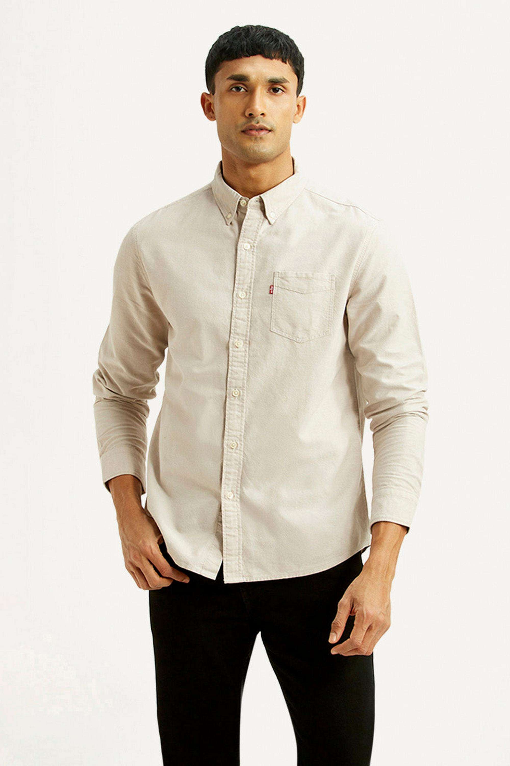 Solid-Cotton-Slim-Fit-Men-s-Shirt