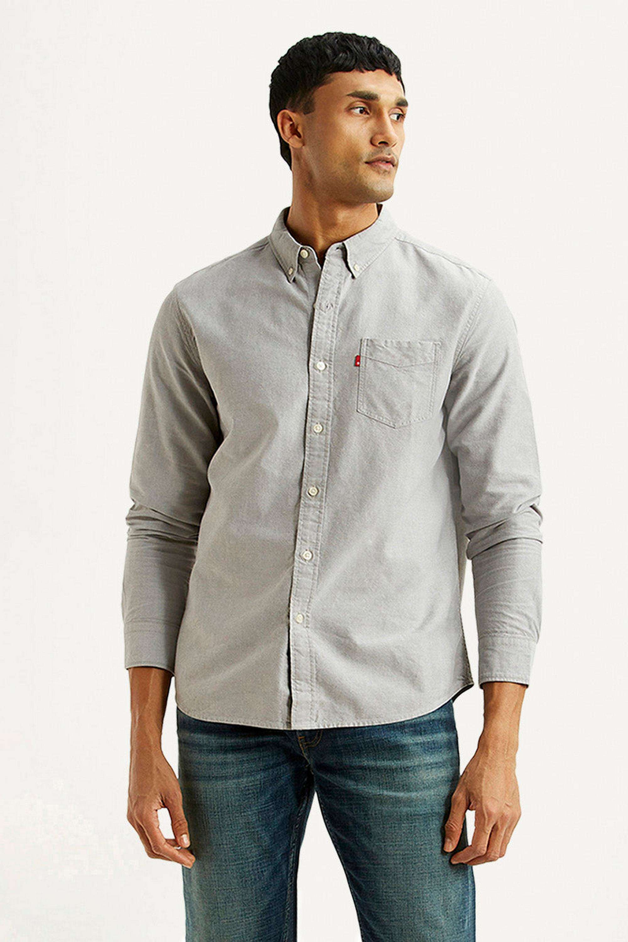 Solid-Cotton-Slim-Fit-Men-s-Shirt
