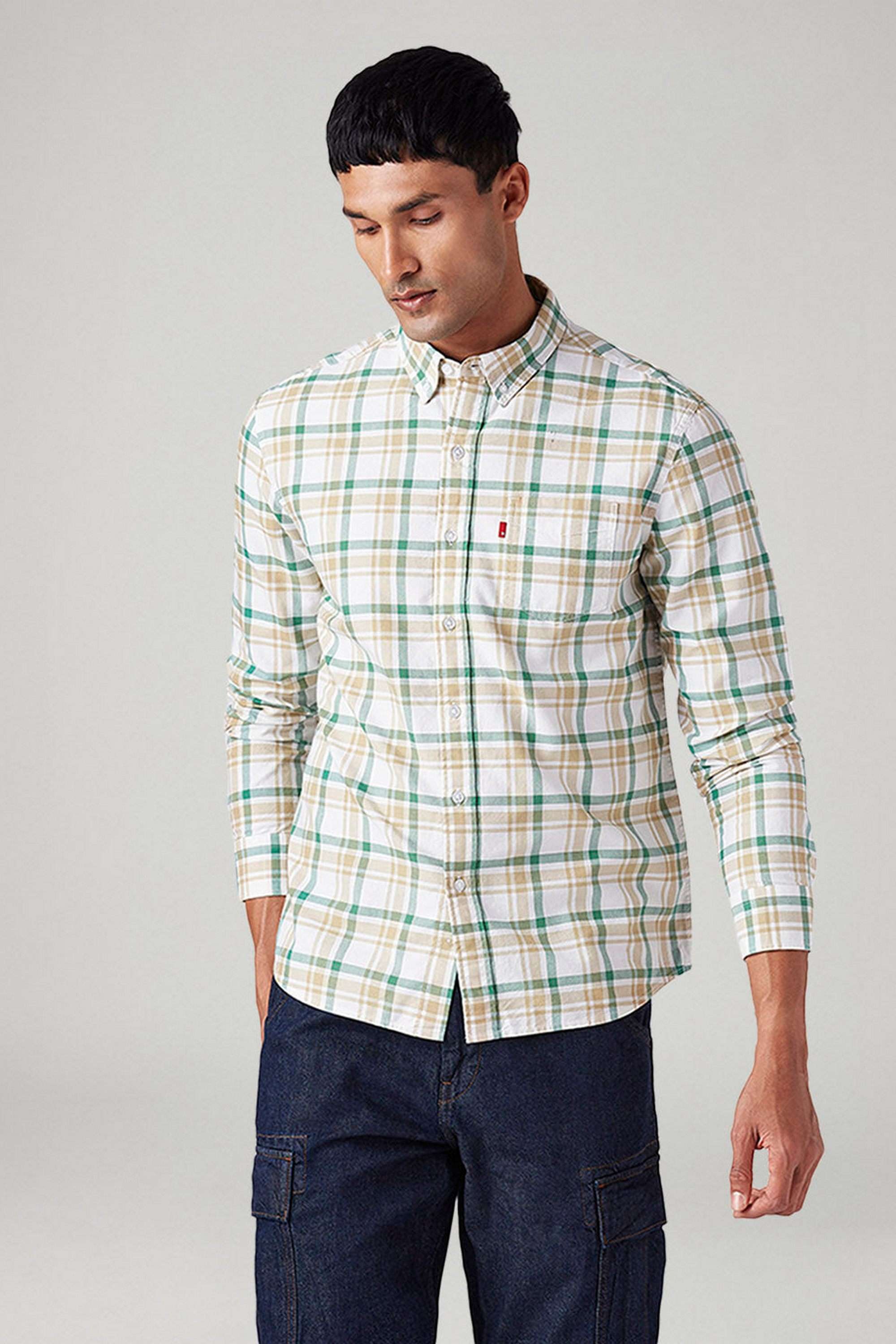 Checks-Cotton-Slim-Fit-Men-s-Casual-Wear-Shirt