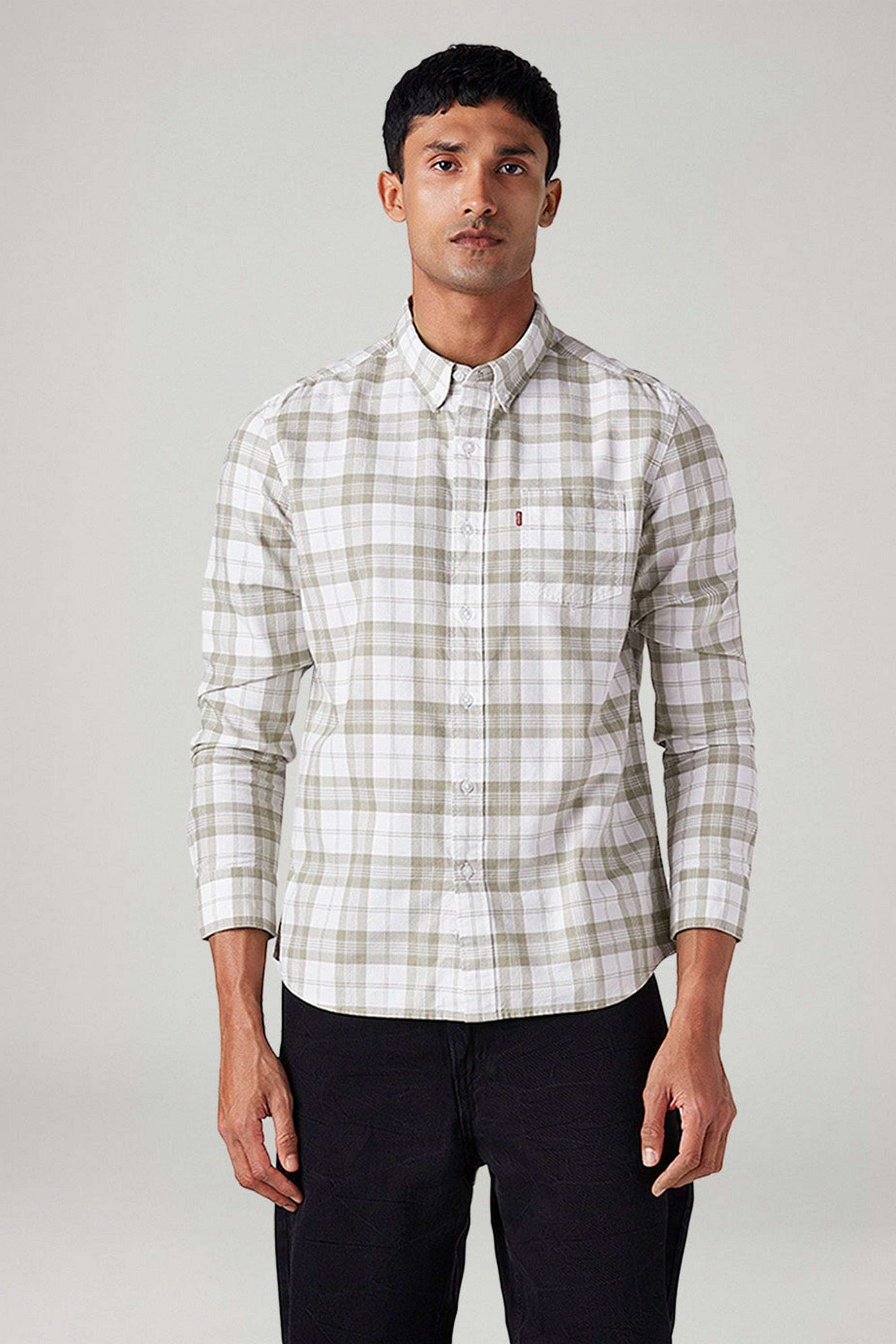 Checks-Cotton-Slim-Fit-Men-s-Casual-Wear-Shirt