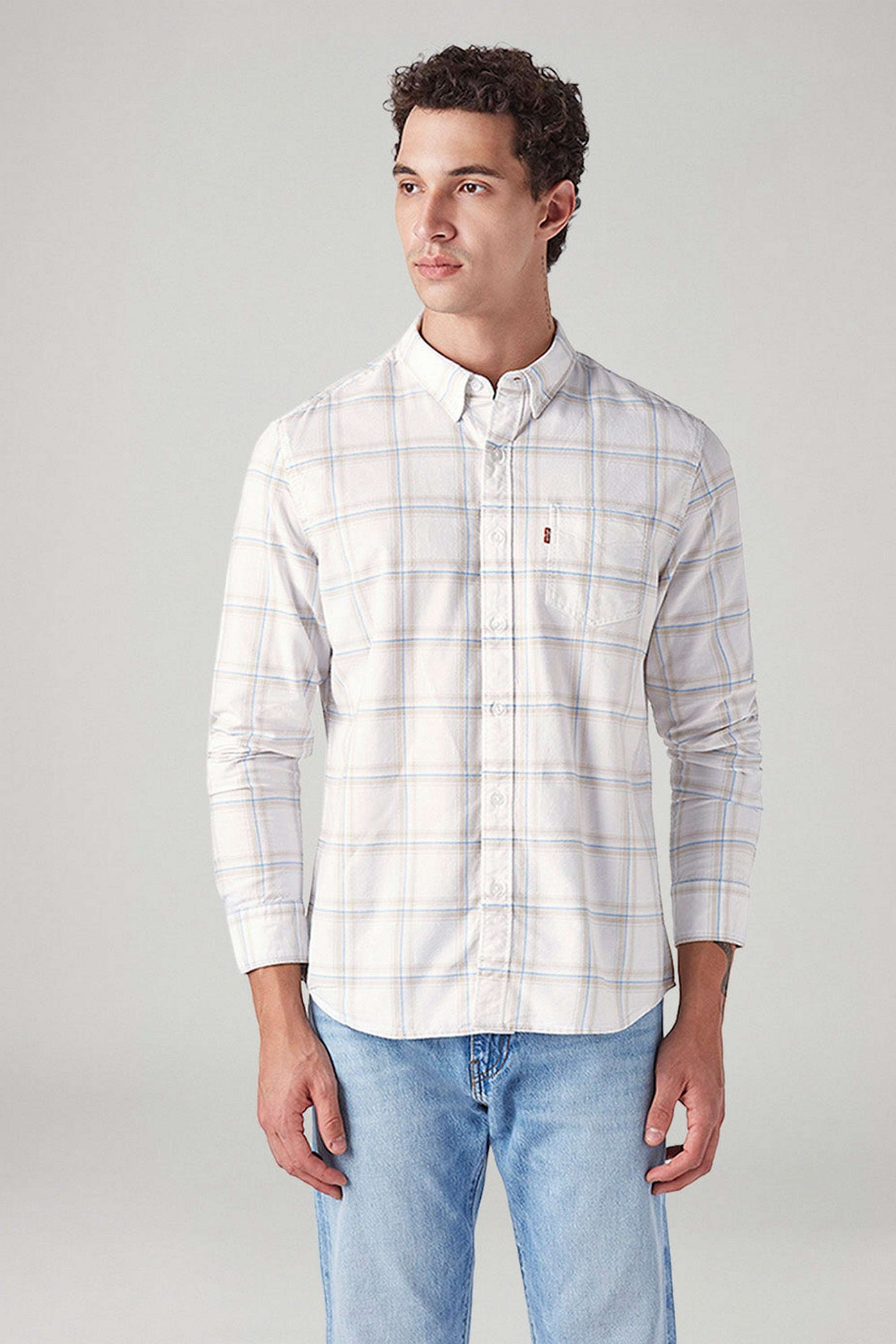 Checks-Cotton-Slim-Fit-Men-s-Casual-Wear-Shirt