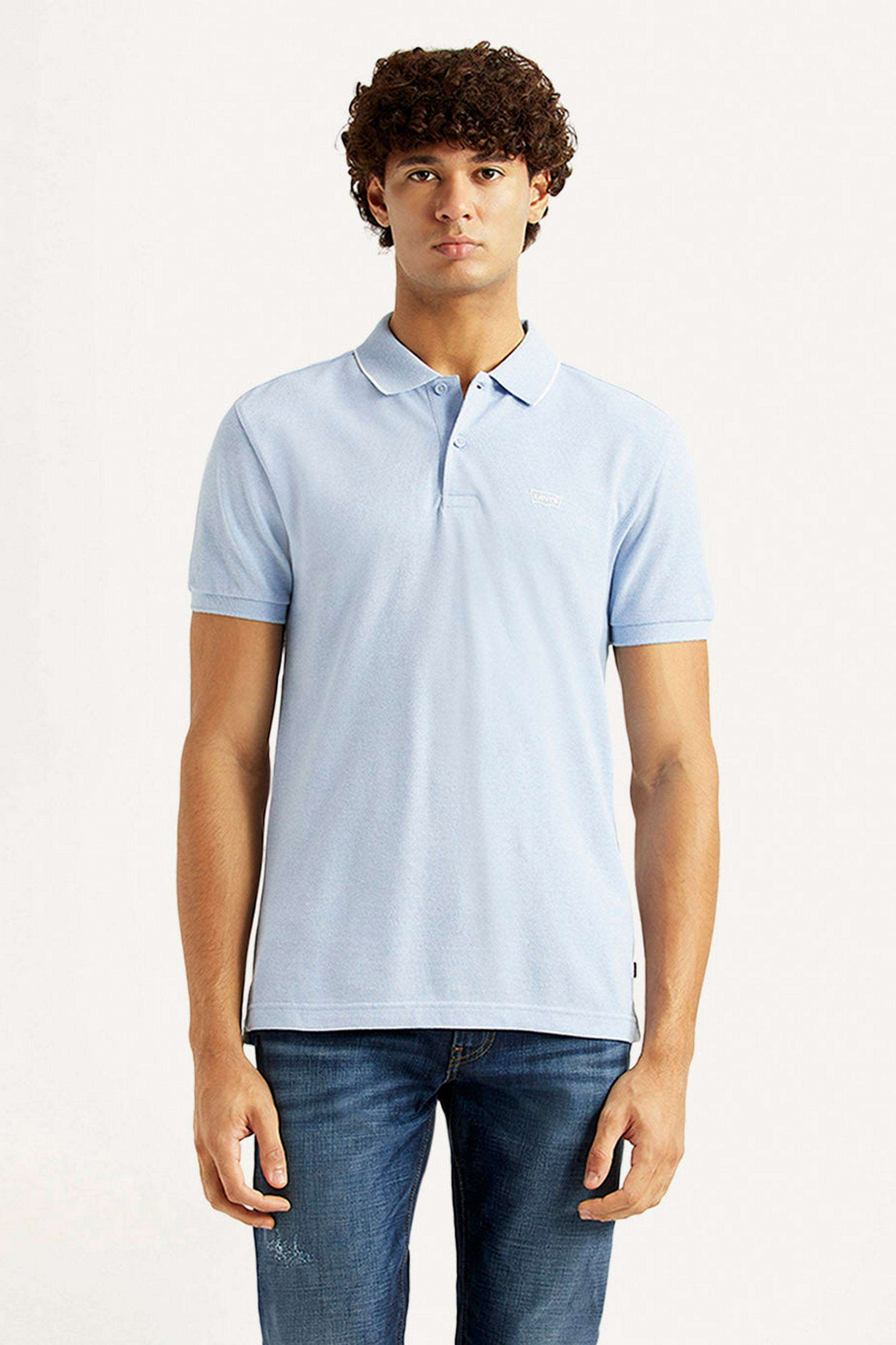 Solid-Cotton-Poly-Blend-Slim-Fit-Men-s-T-Shirt