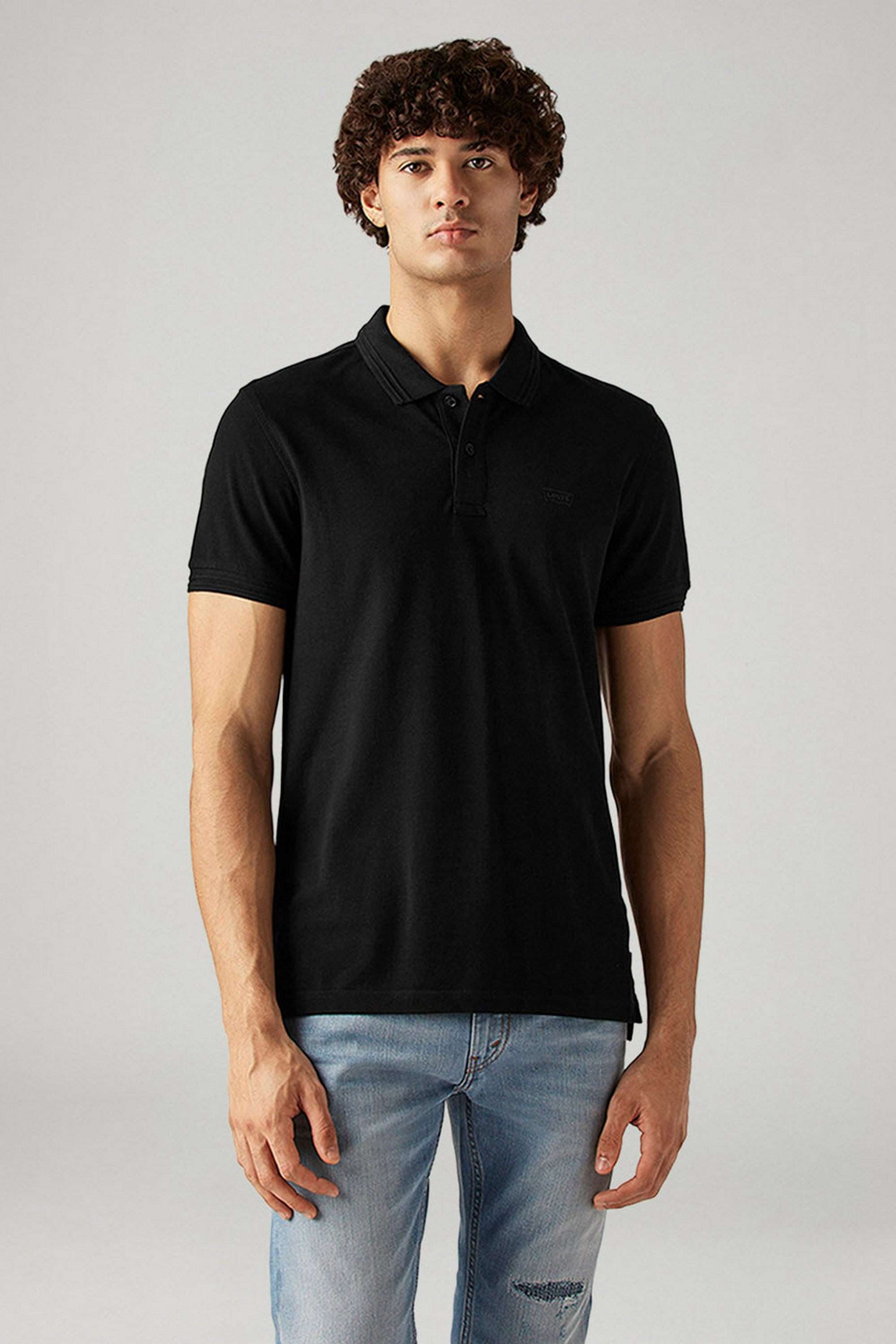 Solid-Cotton-Poly-Blend-Polo-Men-s-T-Shirt