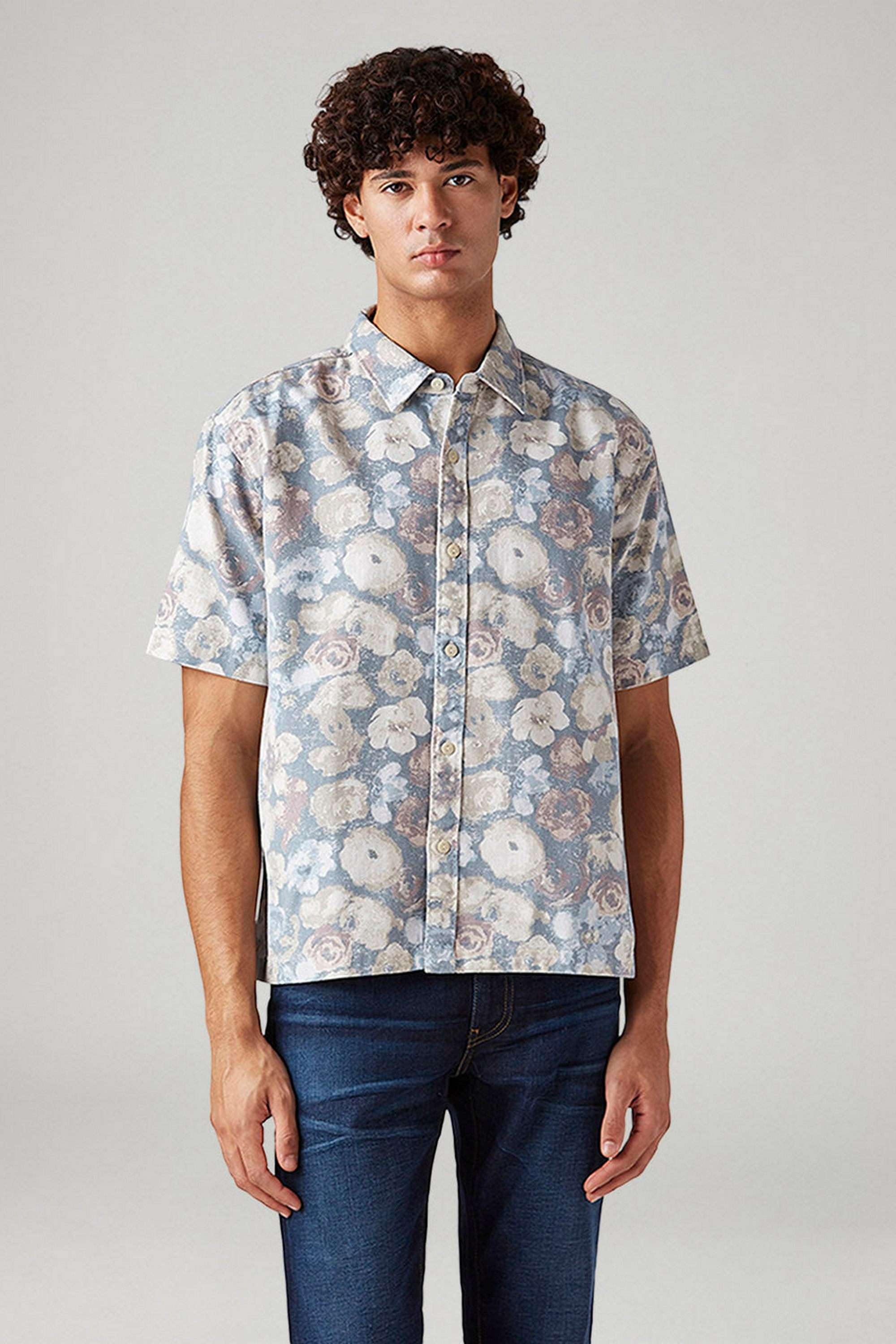 Floral-Cotton-Relaxed-Fit-Men-s-Casual-Wear-Shirt