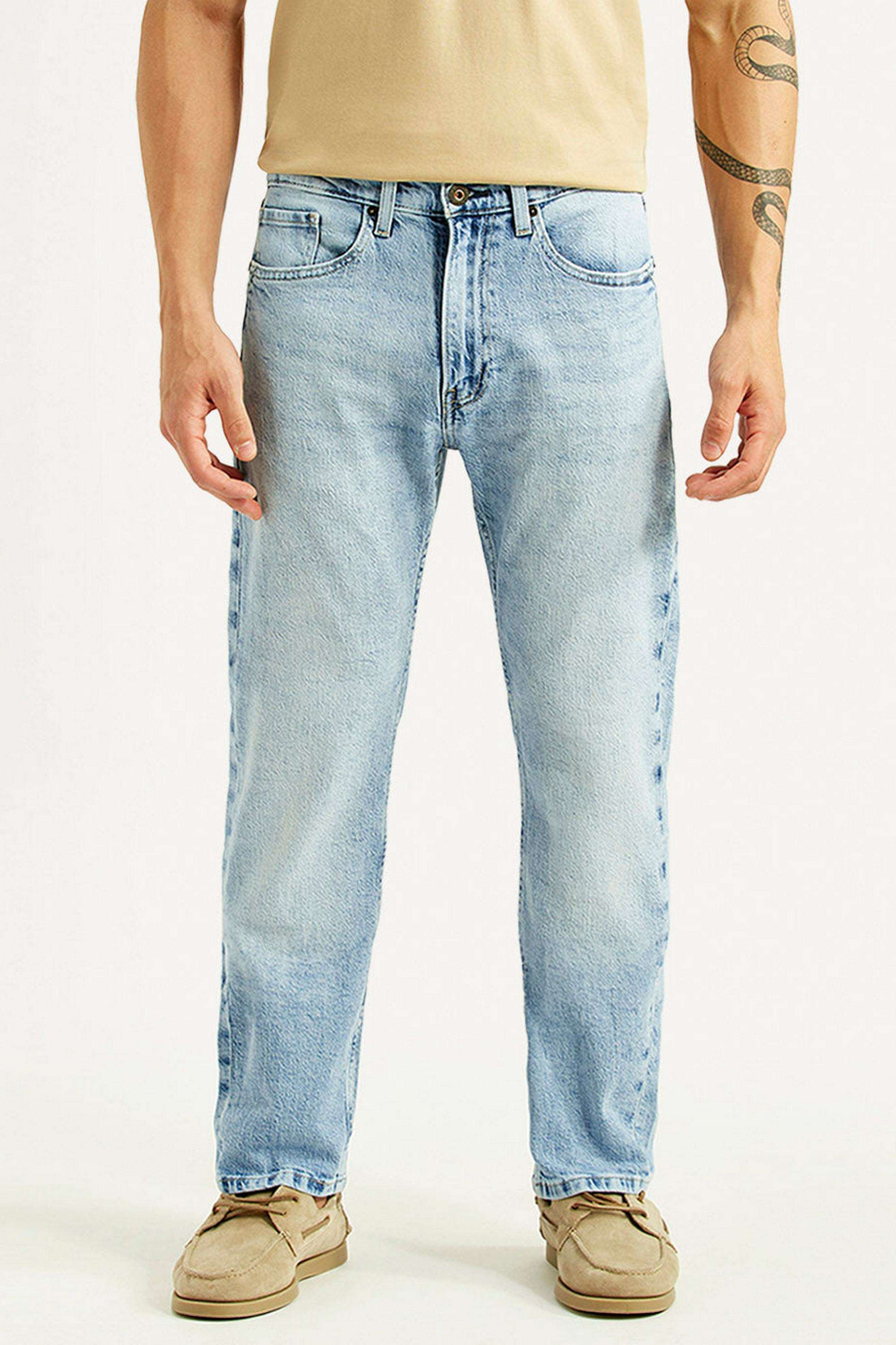 Solid-Cotton-Straight-Fit-Men-s-Jeans