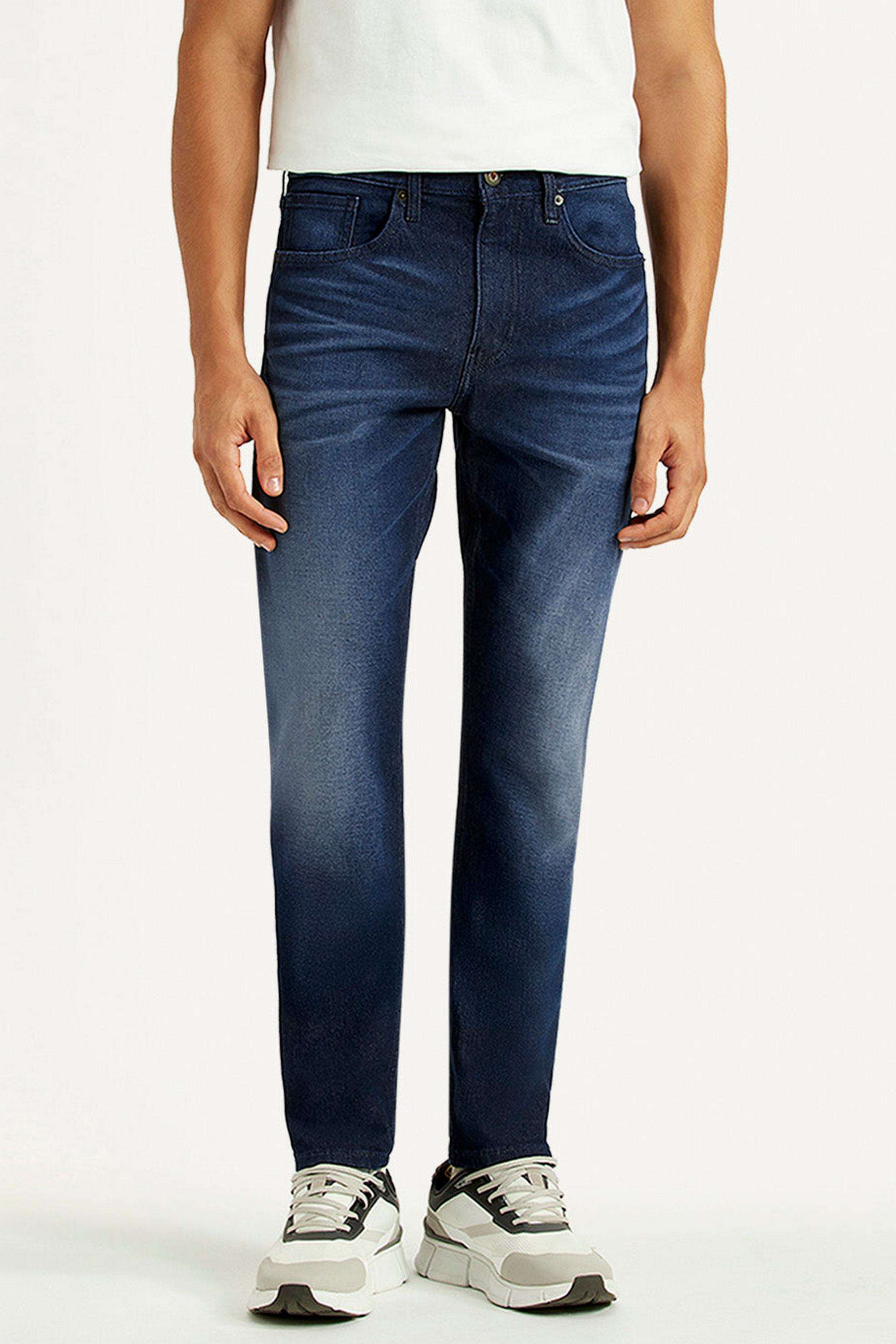 Solid-Cotton-Tapered-Fit-Men-s-Jeans