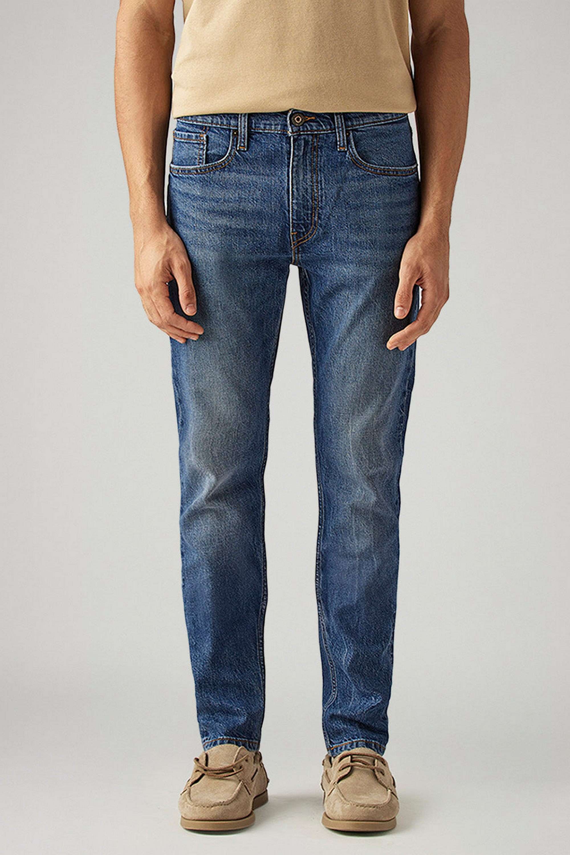 Light-Wash-Cotton-Slim-Fit-Men-s-Jeans