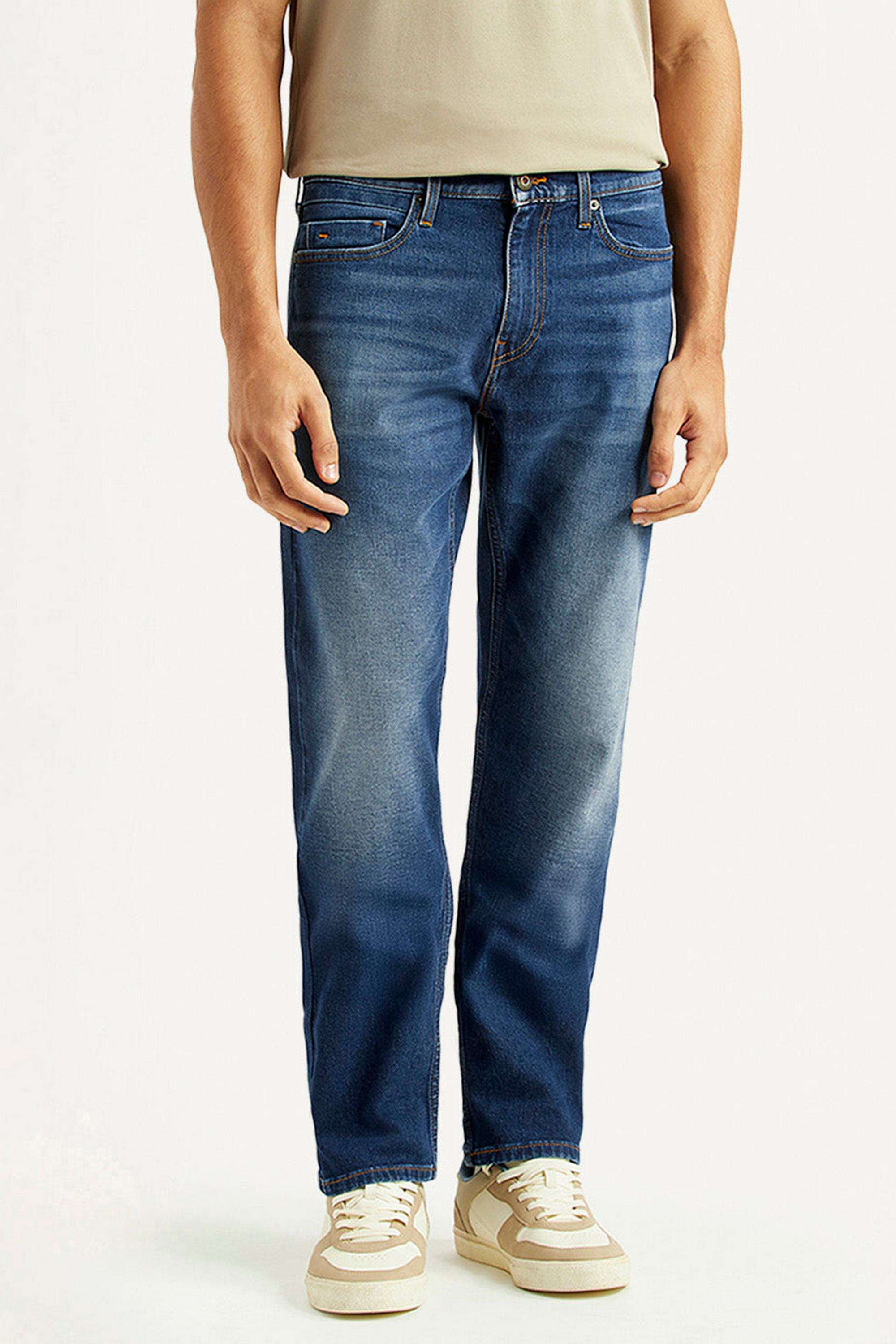 Solid-Cotton-Tapered-Fit-Men-s-Jeans
