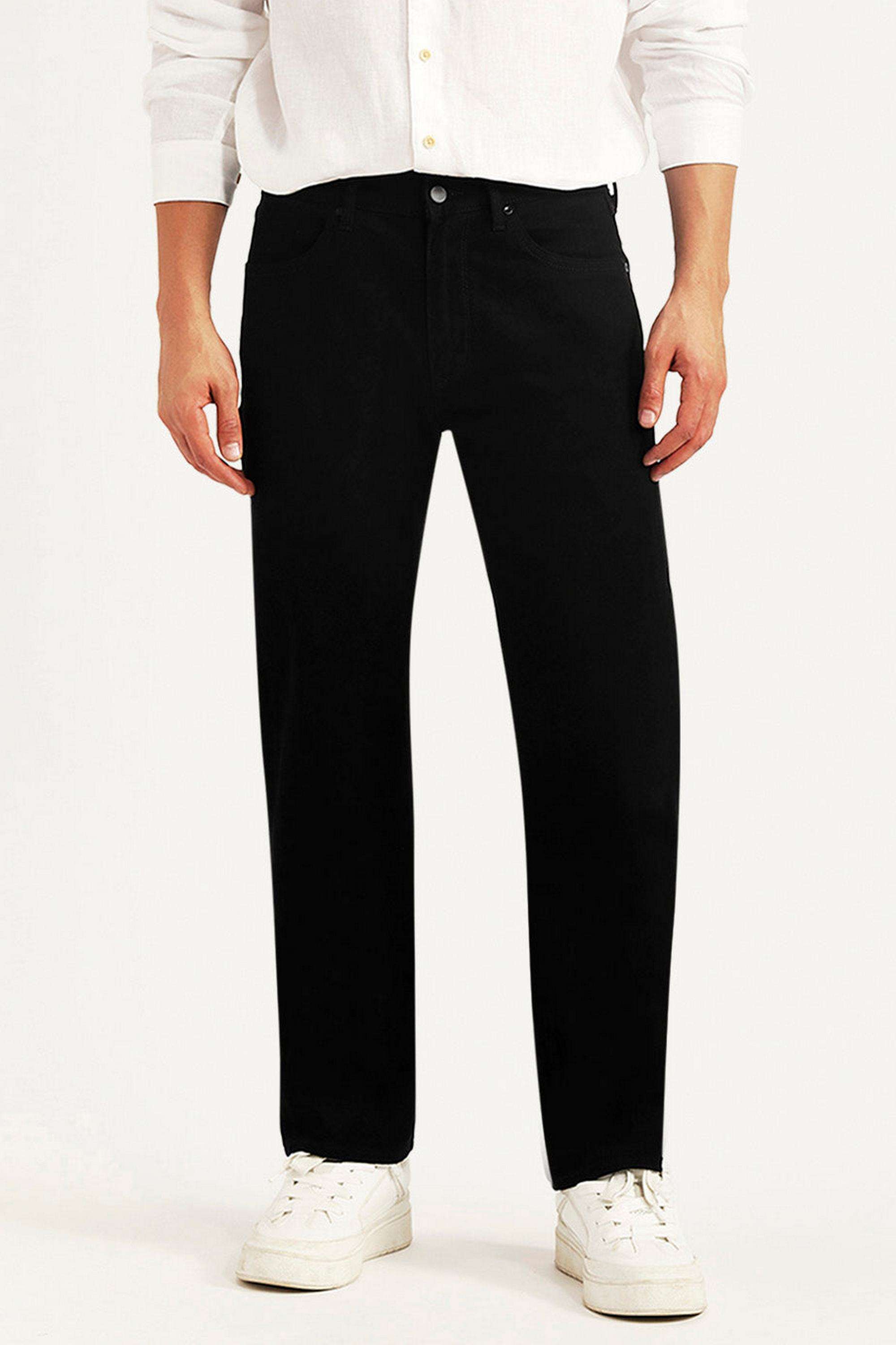 Solid-Cotton-Straight-Fit-Men-s-Jeans