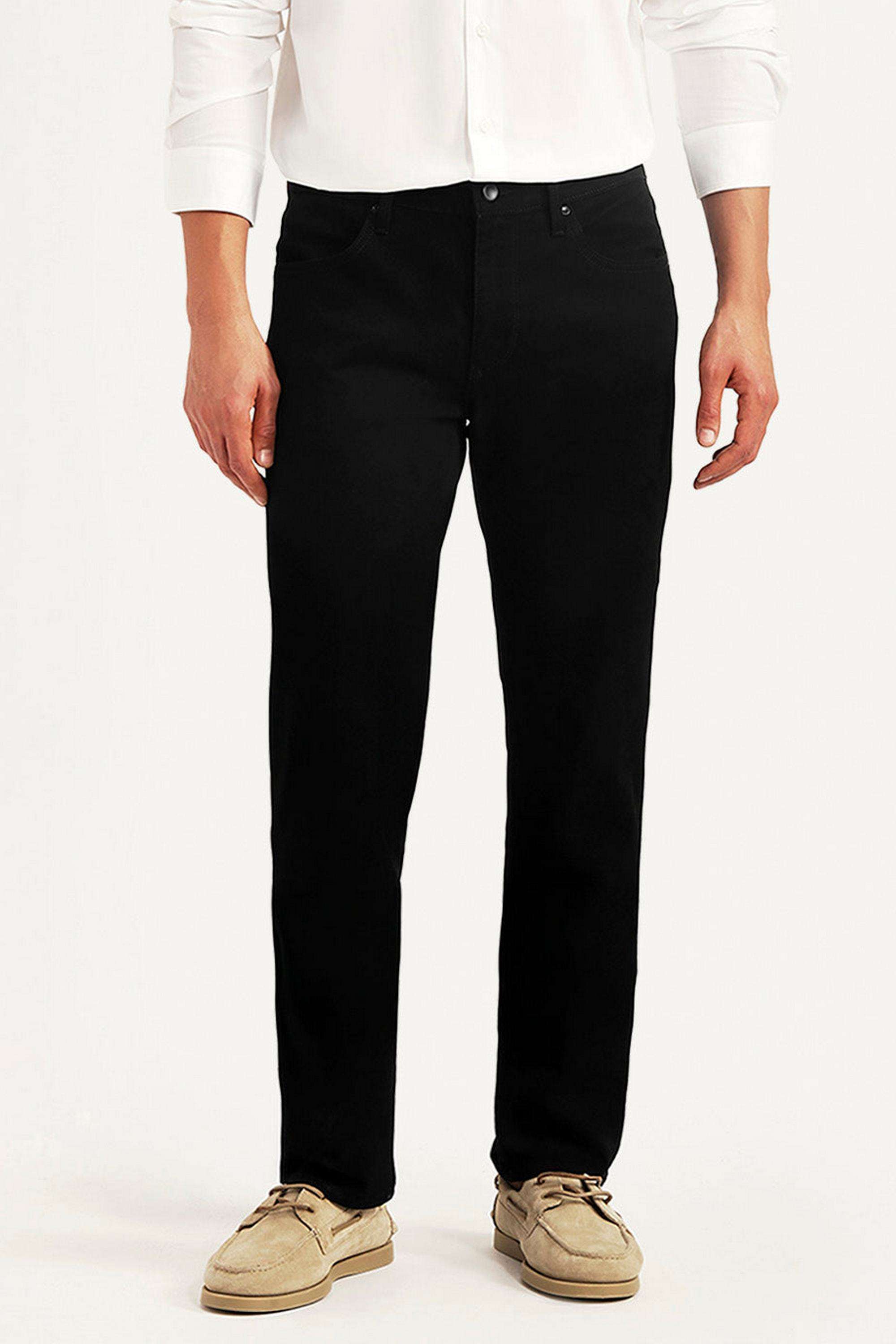 Solid-Cotton-Slim-Fit-Men-s-Jeans