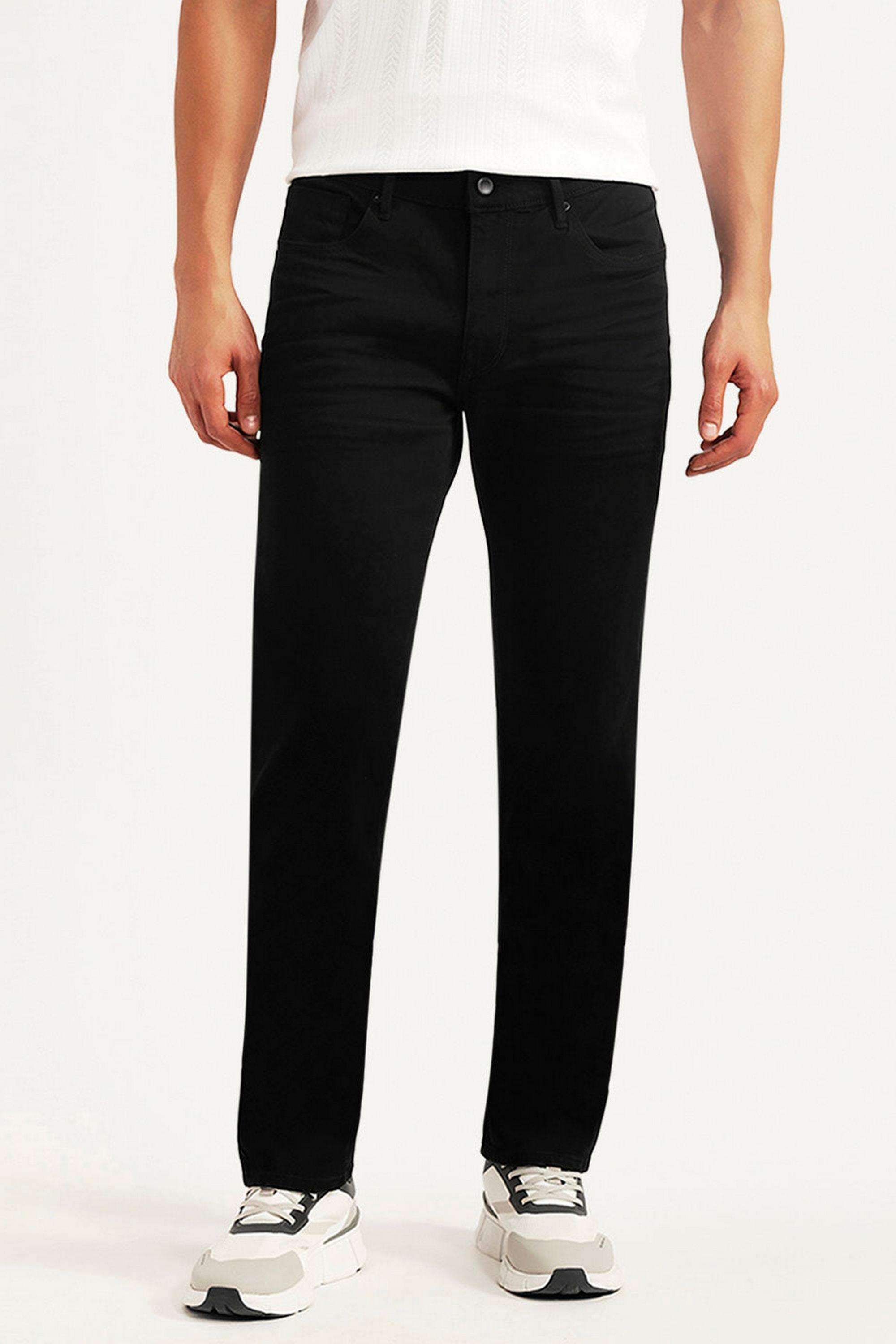 Solid-Lyocell-Blend-Slim-Fit-Men-s-Jeans