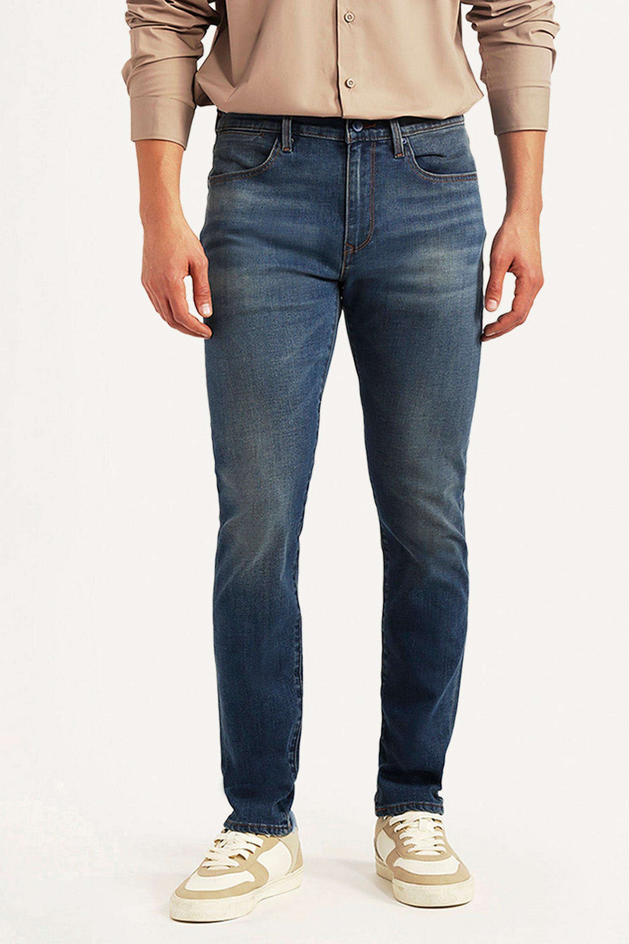 Solid-Cotton-Tapered-Fit-Men-s-Jeans