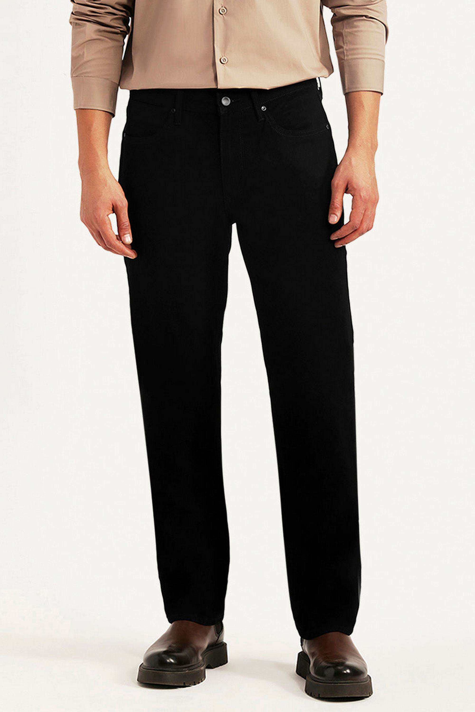 Solid-Cotton-Tapered-Fit-Men-s-Jeans