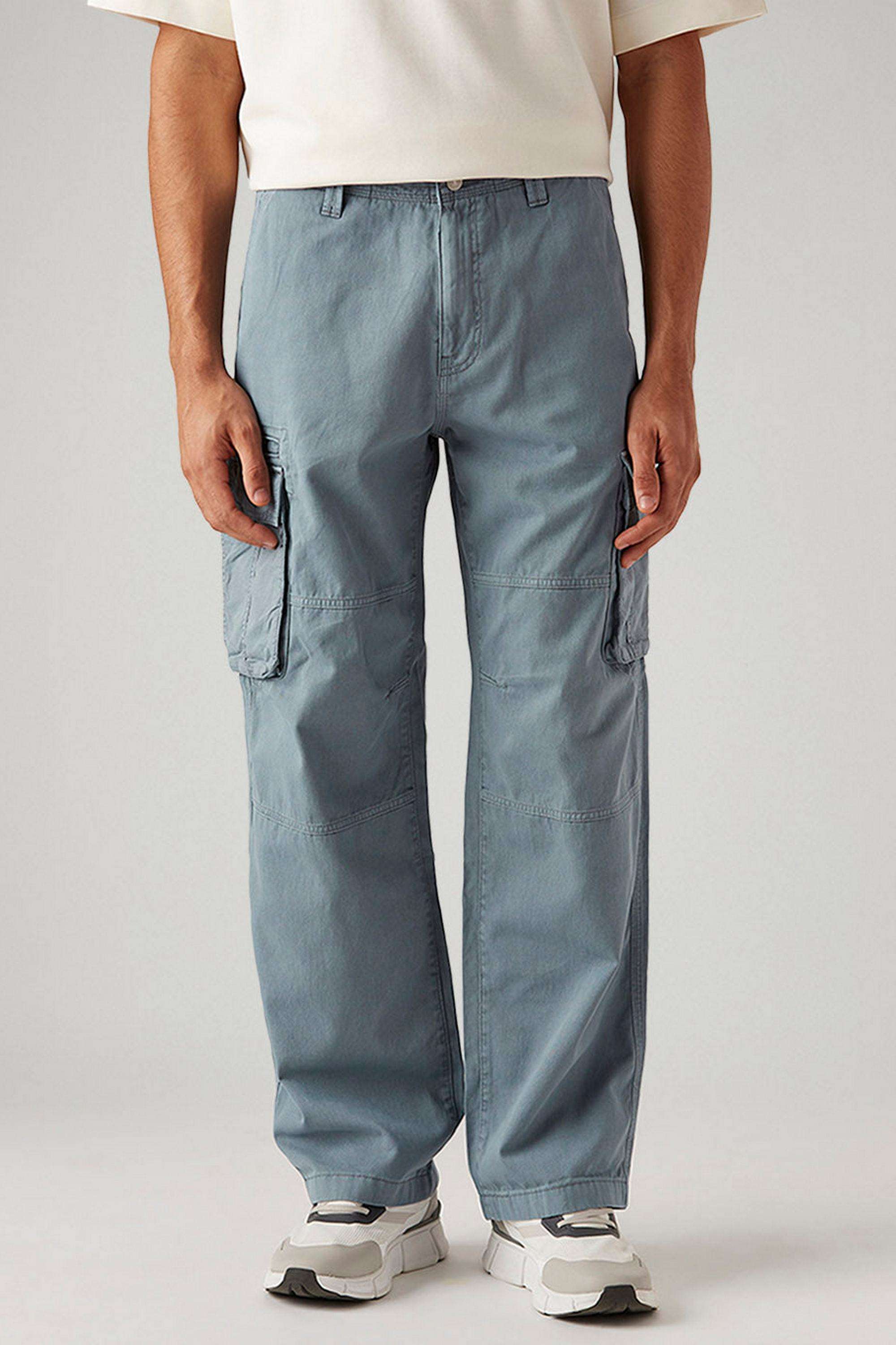 Solid-Cotton-Relaxed-Fit-Men-s-Trousers