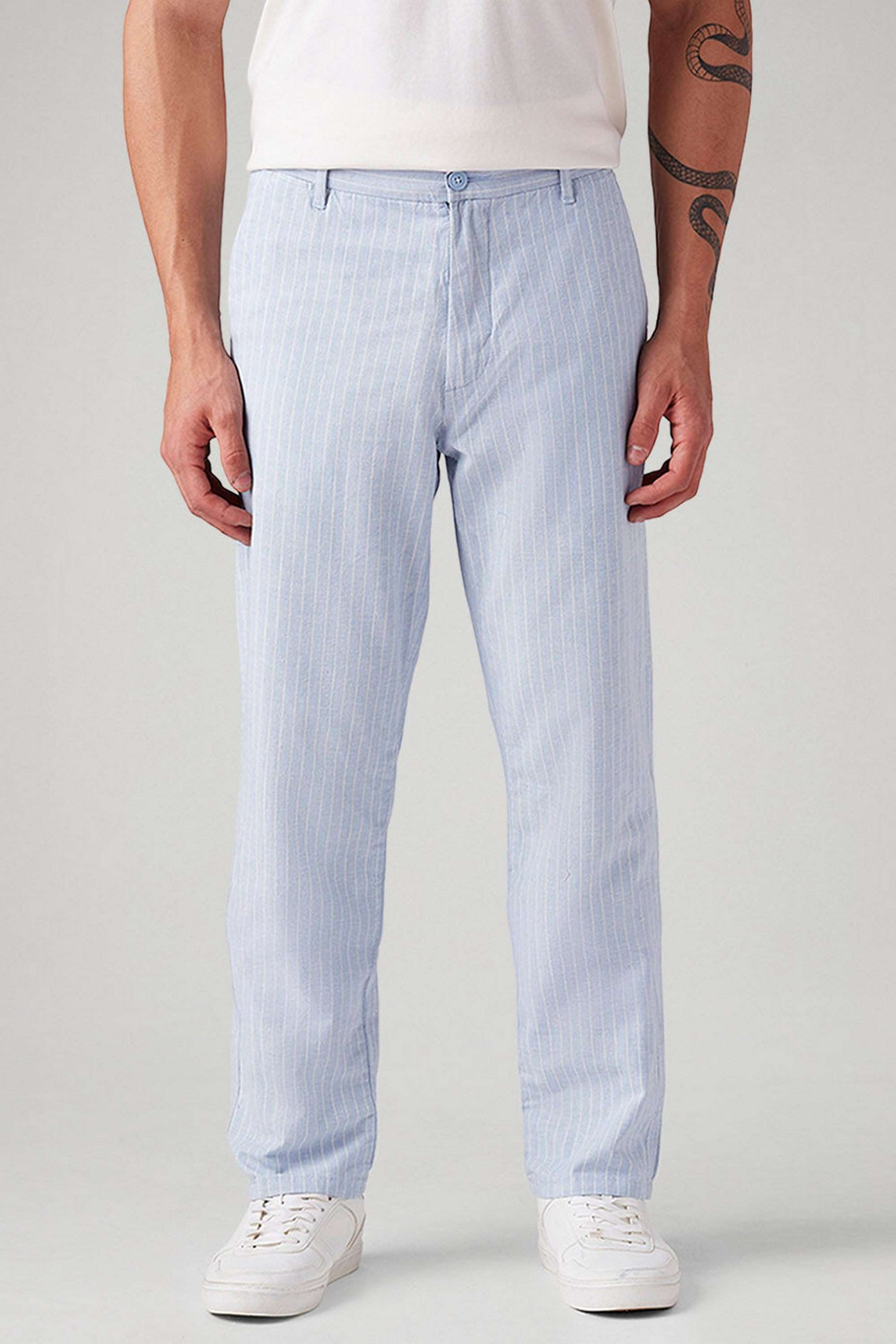 Stripes-Cotton-Blend-Relaxed-Fit-Men-s-Casual-Wear-Trousers