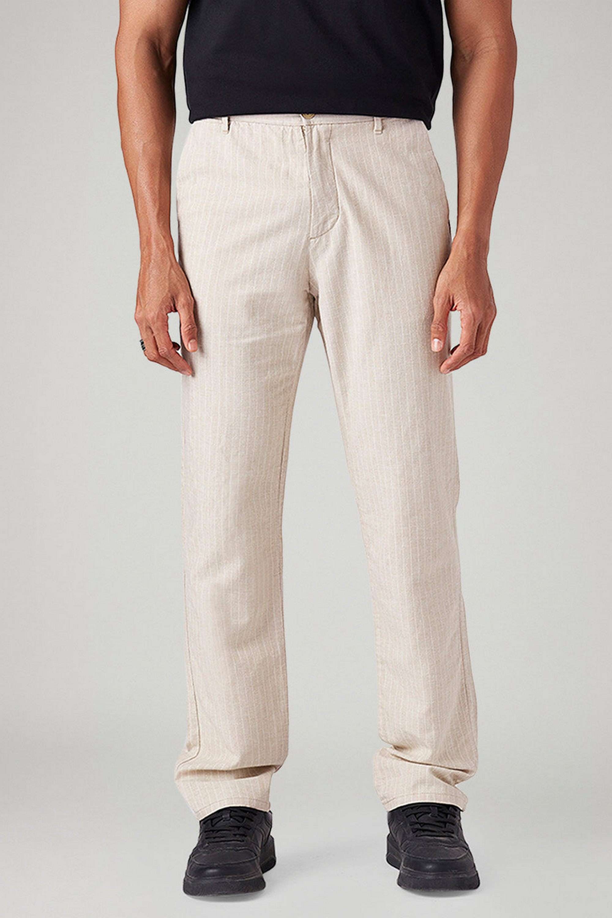 Stripes-Cotton-Blend-Relaxed-Fit-Men-s-Casual-Wear-Trousers