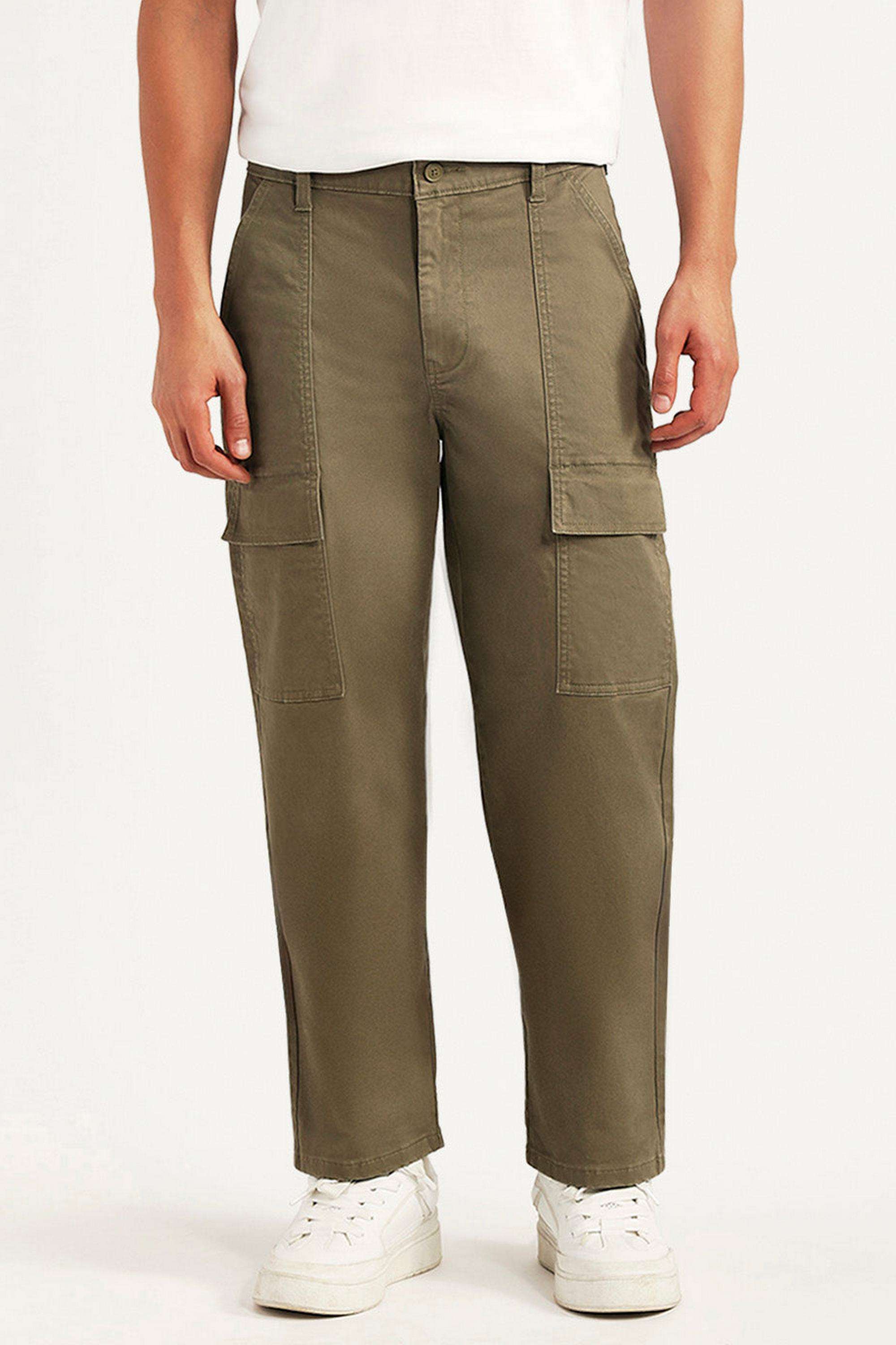 Solid-Cotton-Straight-Fit-Men-s-Trousers